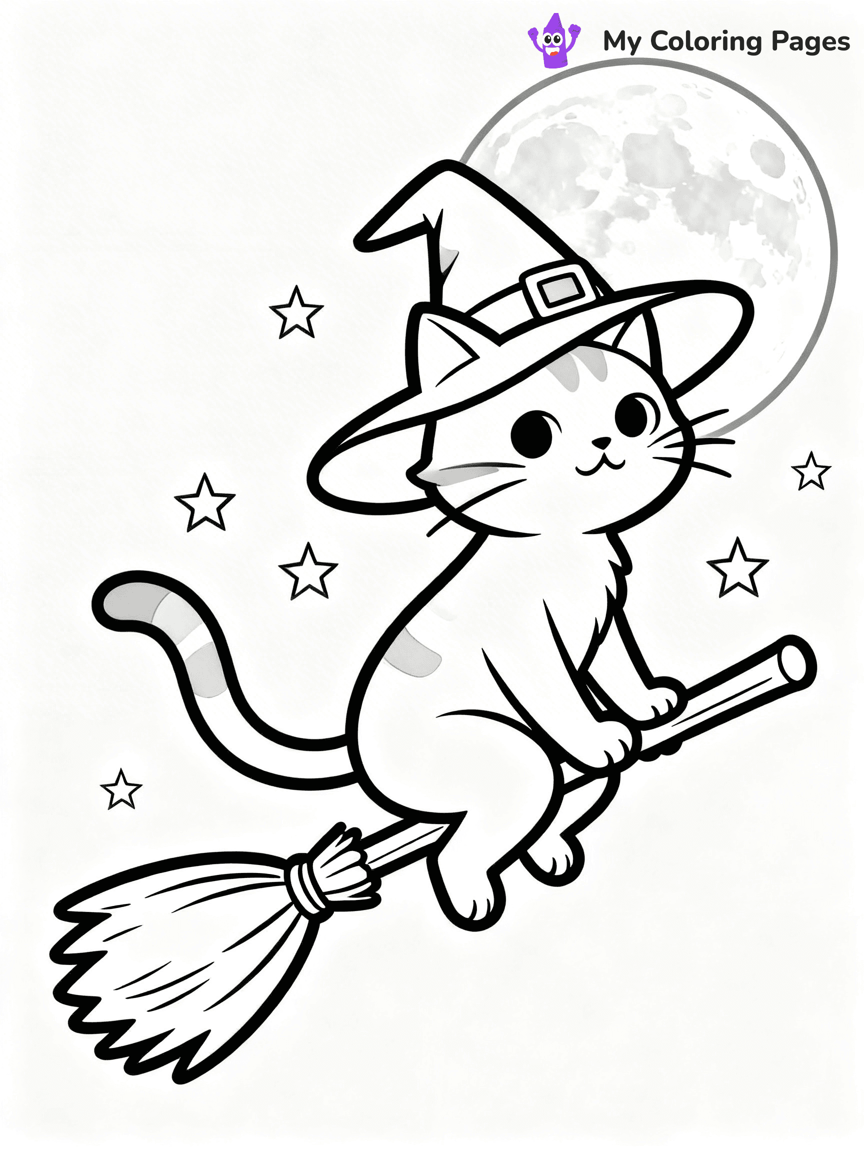 Halloween Coloring Pages Cat - 82