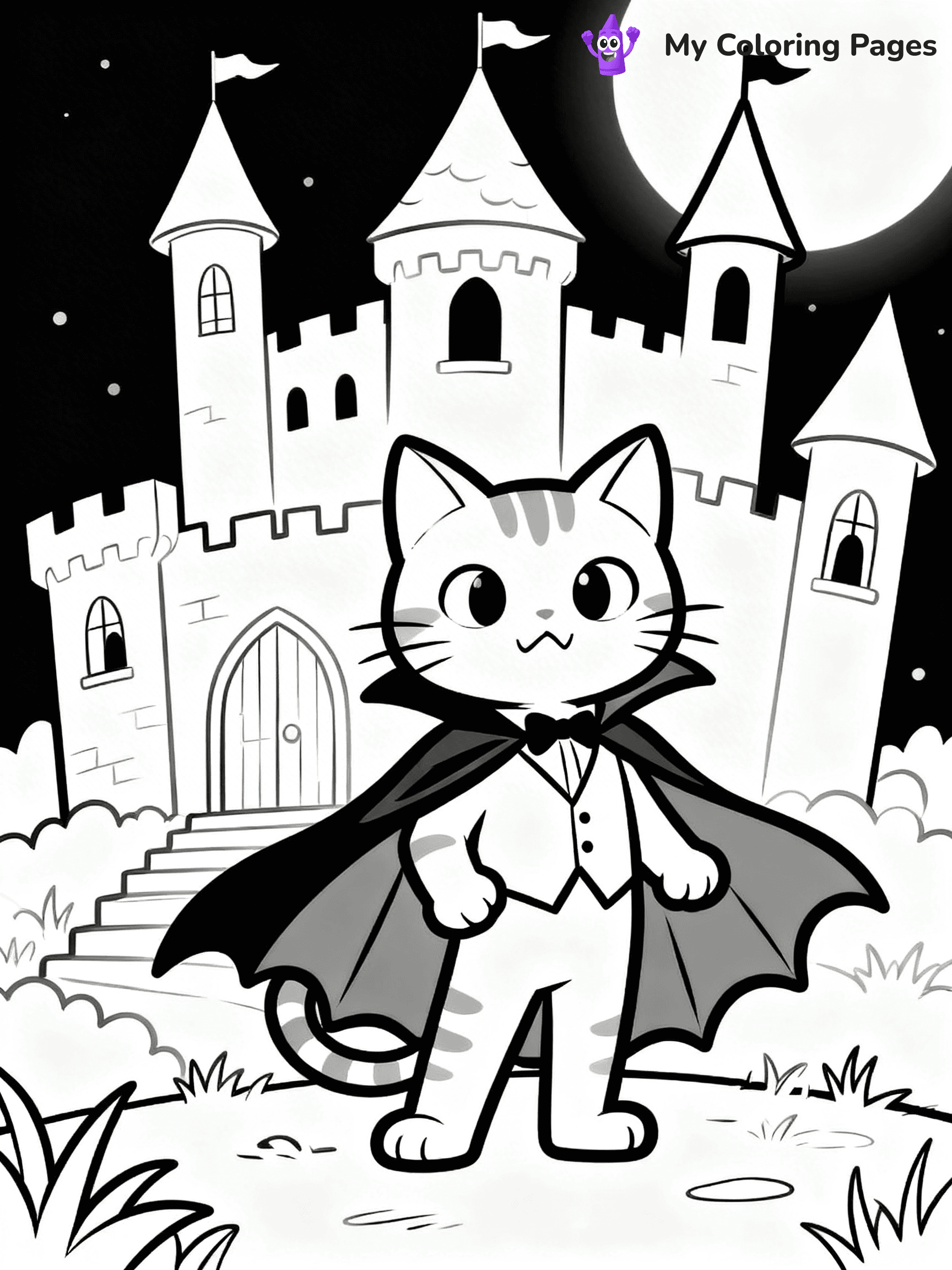 Halloween Coloring Pages Cat - 66