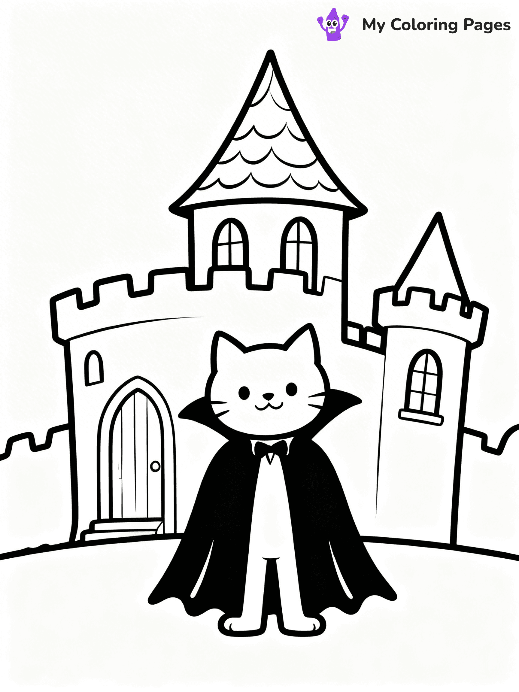 Halloween Coloring Pages Cat - 64