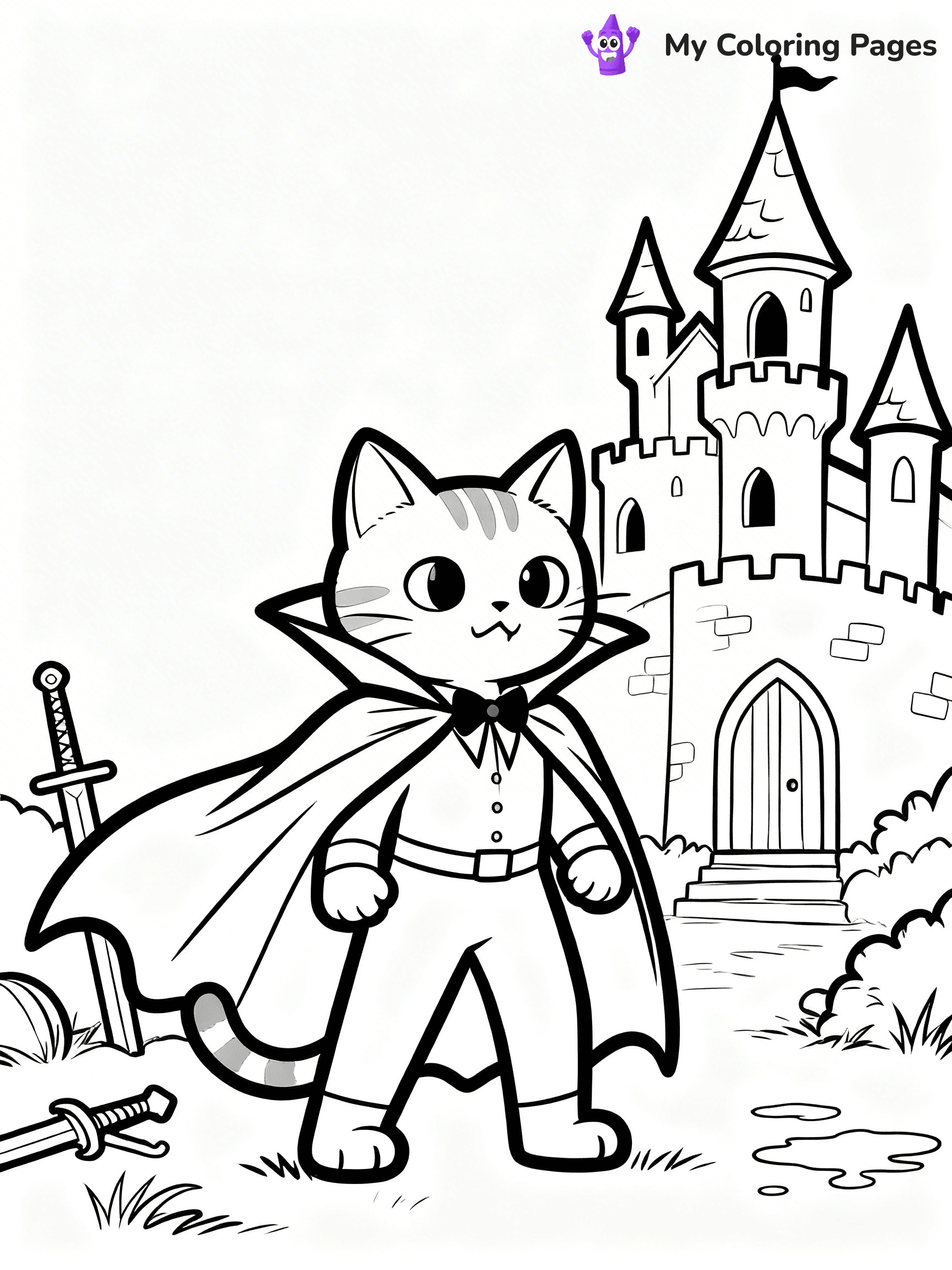 Halloween Coloring Pages Cat - 63