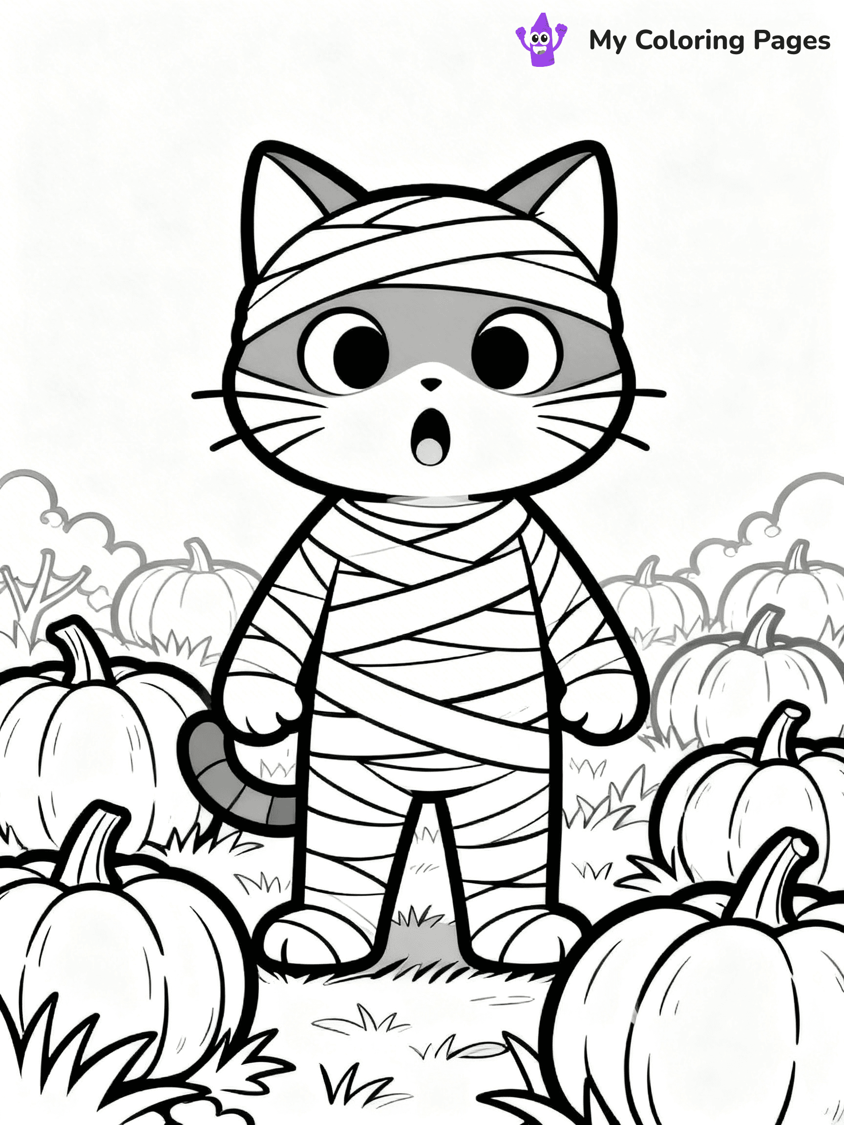Halloween Coloring Pages Cat - 51