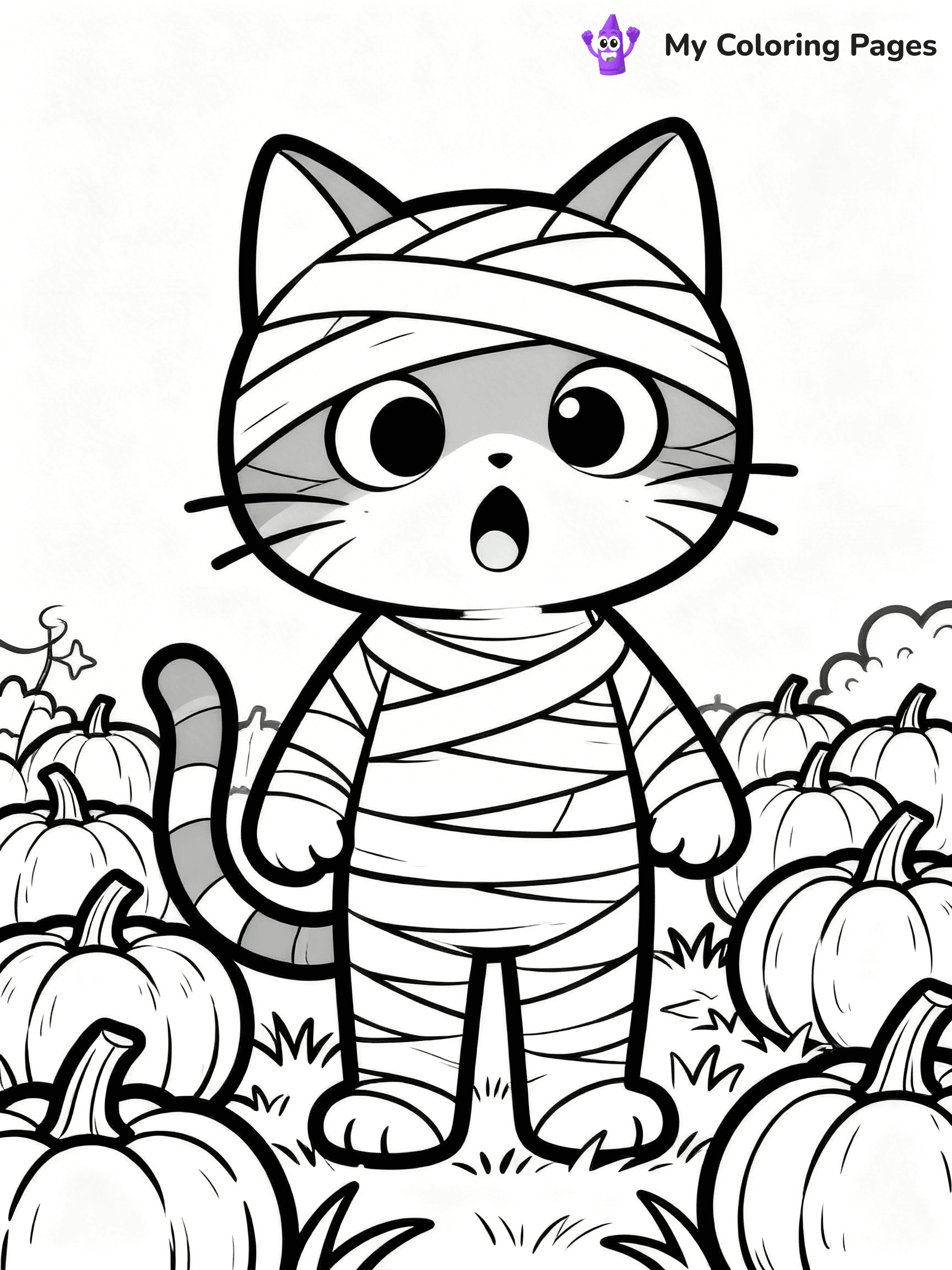 Halloween Coloring Pages Cat - 50