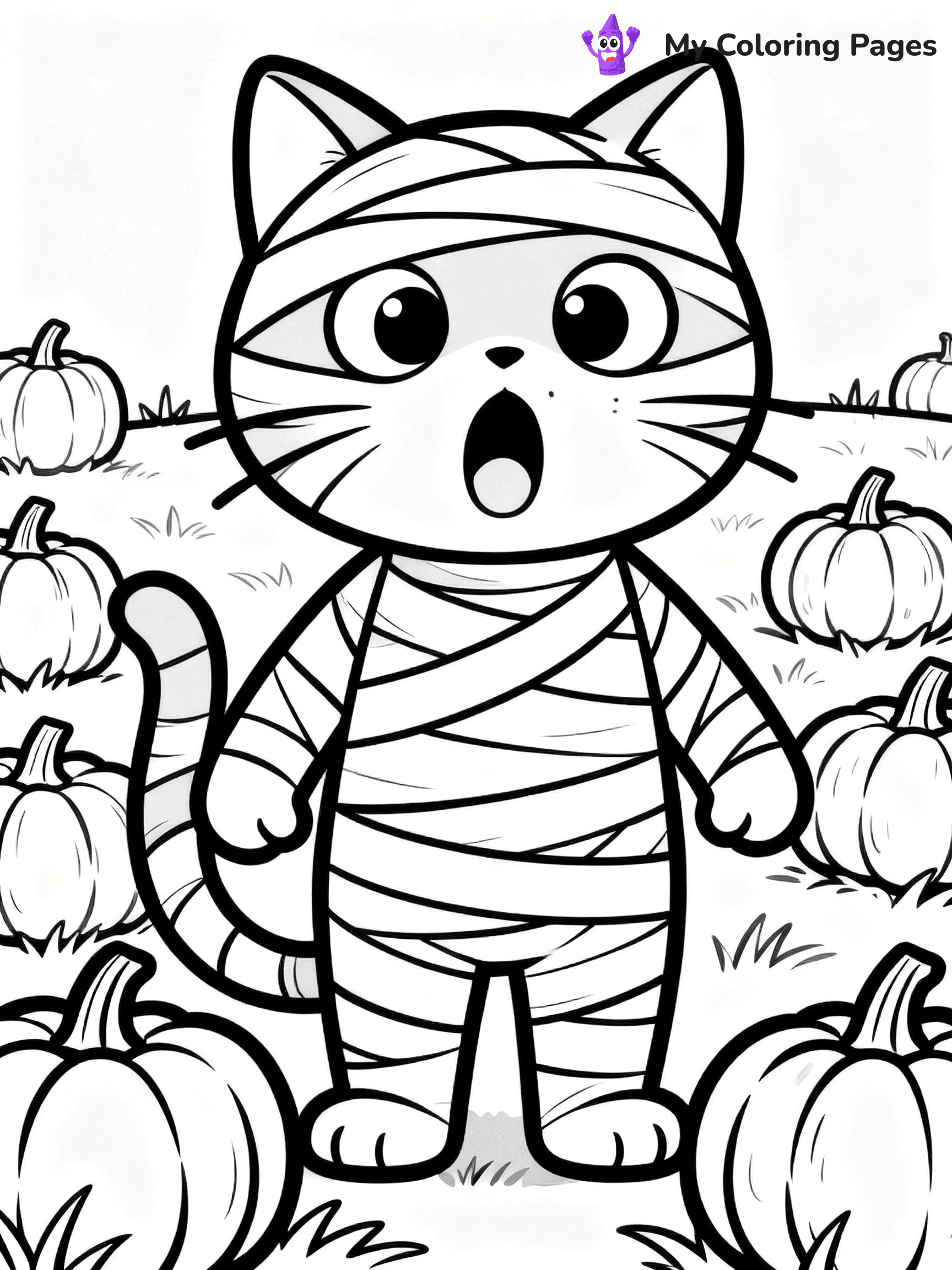 Halloween Coloring Pages Cat - 48