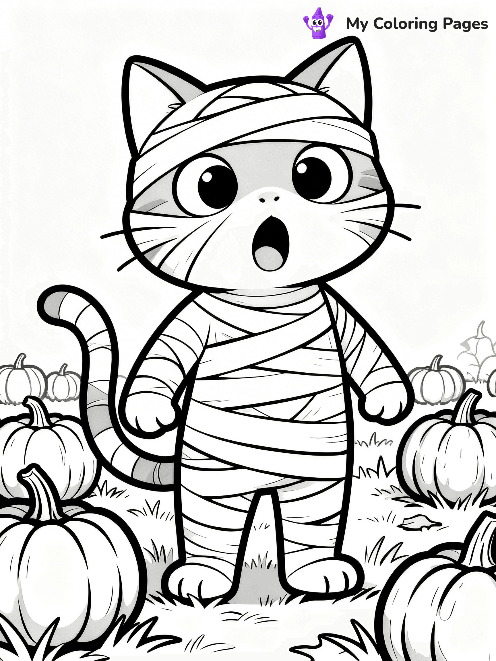 Halloween Coloring Pages Cat - 46