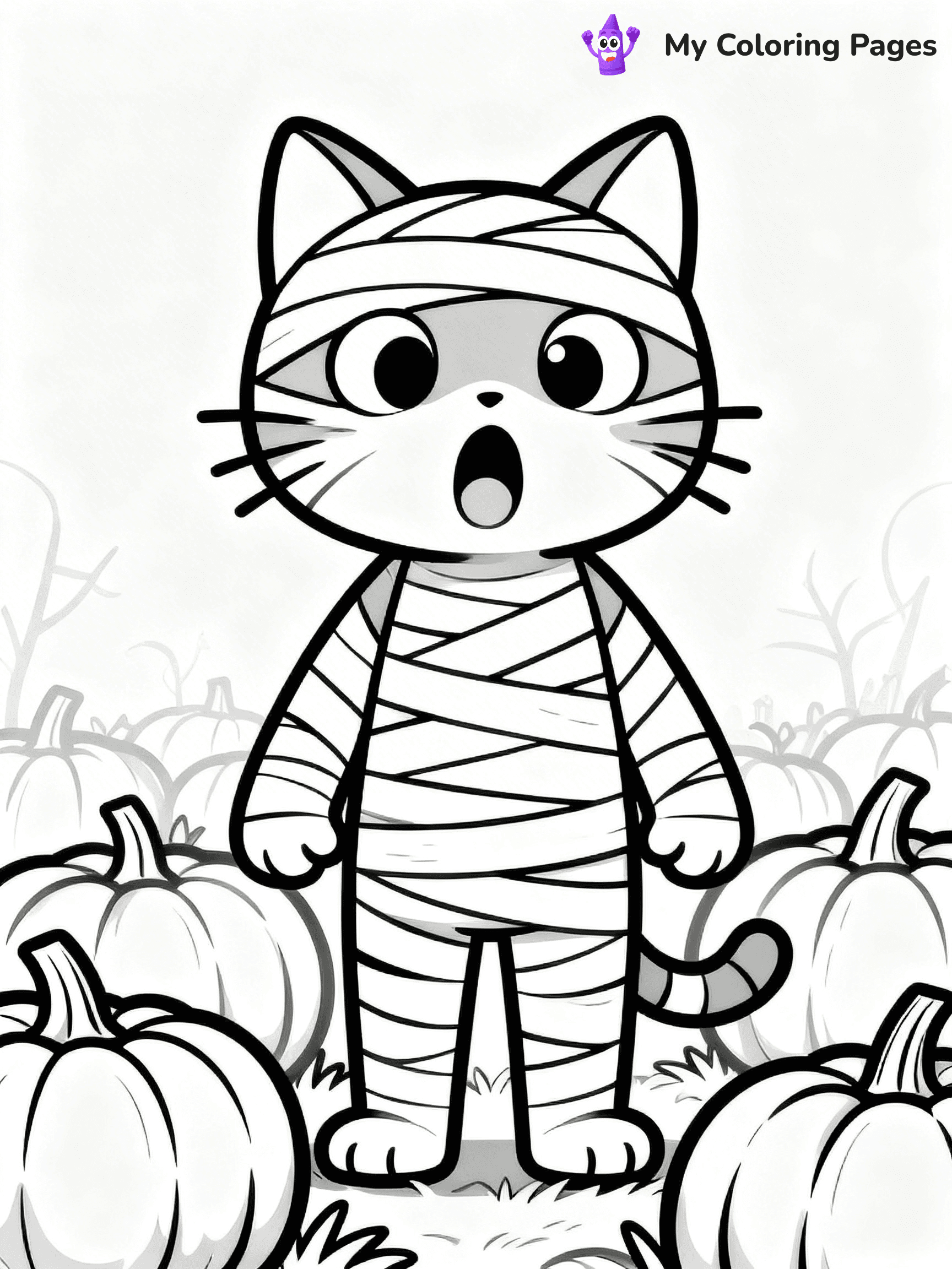 Halloween Coloring Pages Cat - 45
