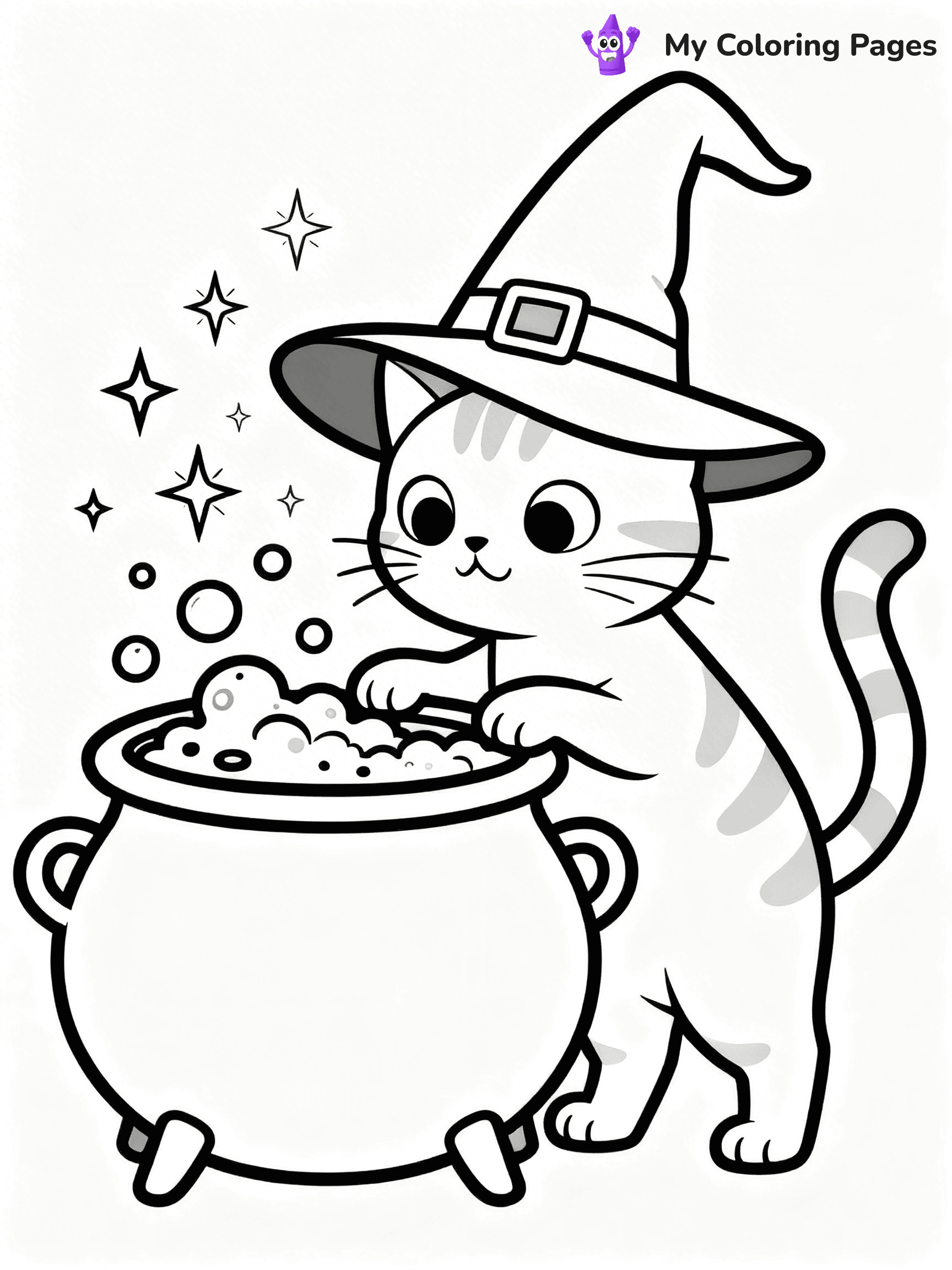 Halloween Coloring Pages Cat - 42