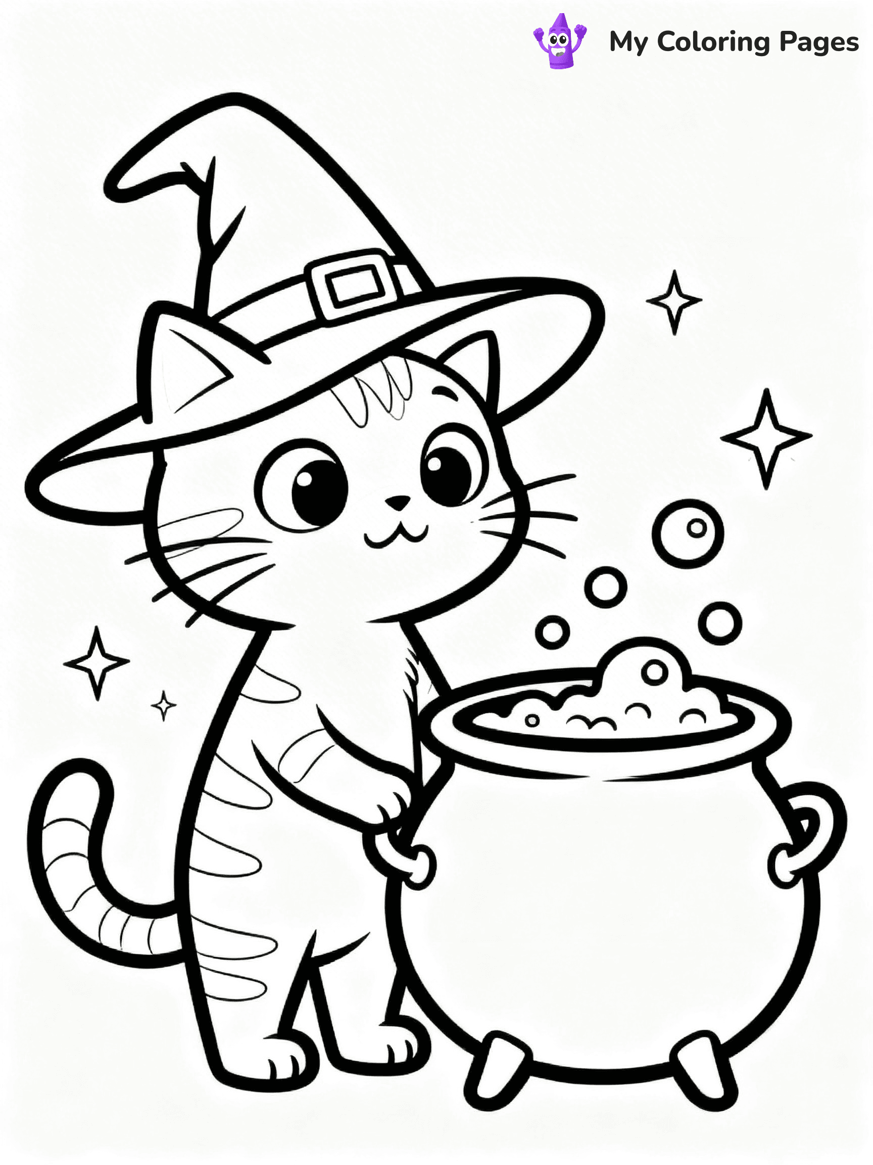 Halloween Coloring Pages Cat - 41