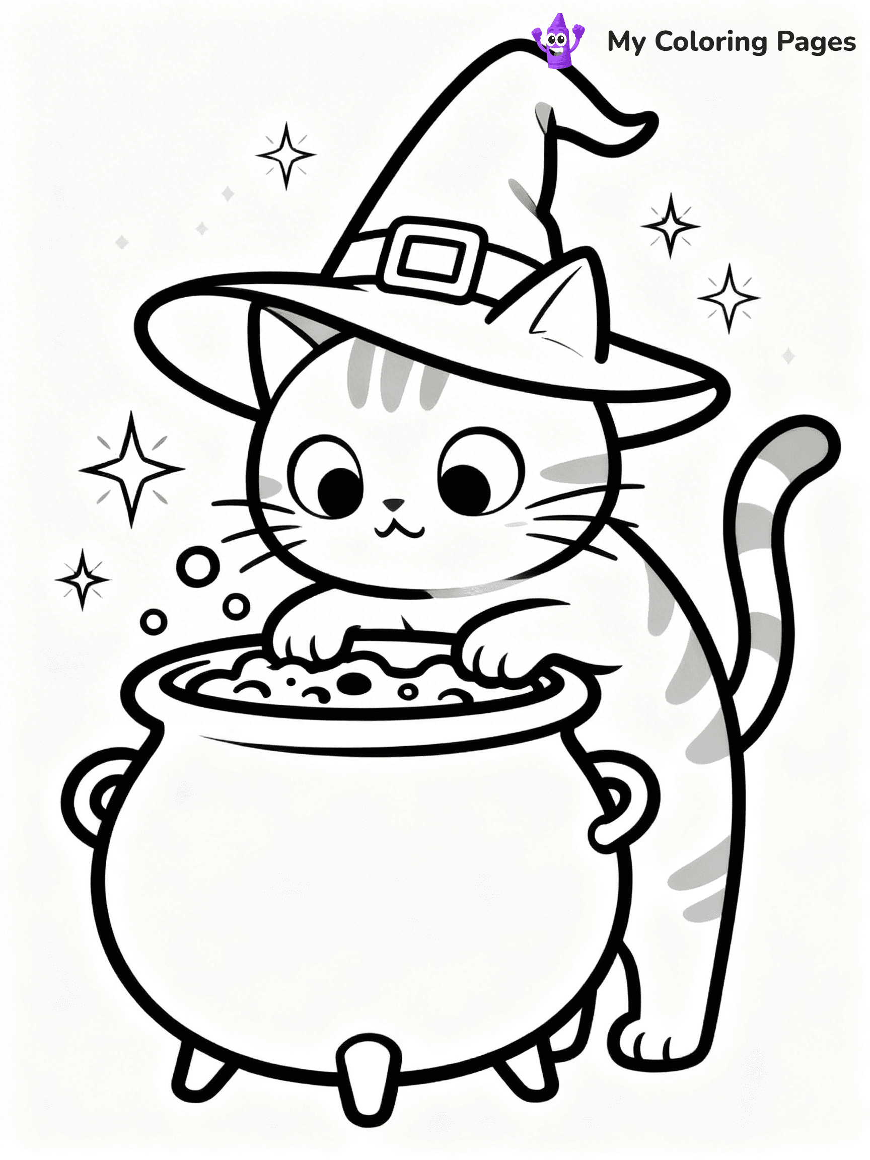 Halloween Coloring Pages Cat - 40