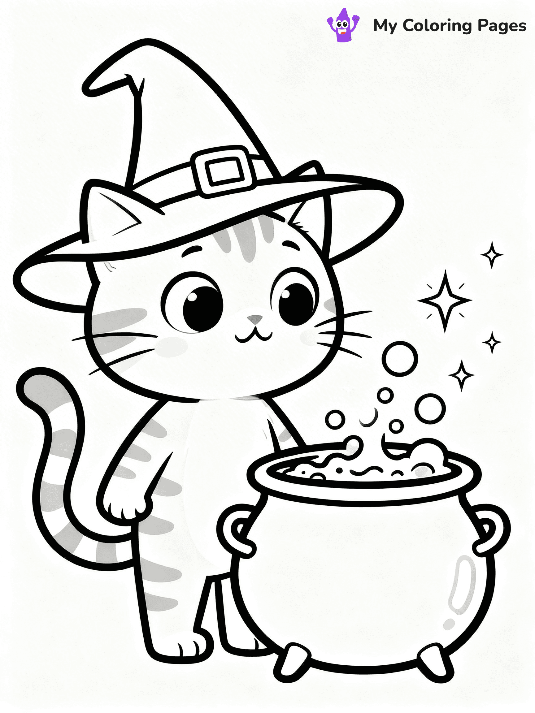 Halloween Coloring Pages Cat - 38