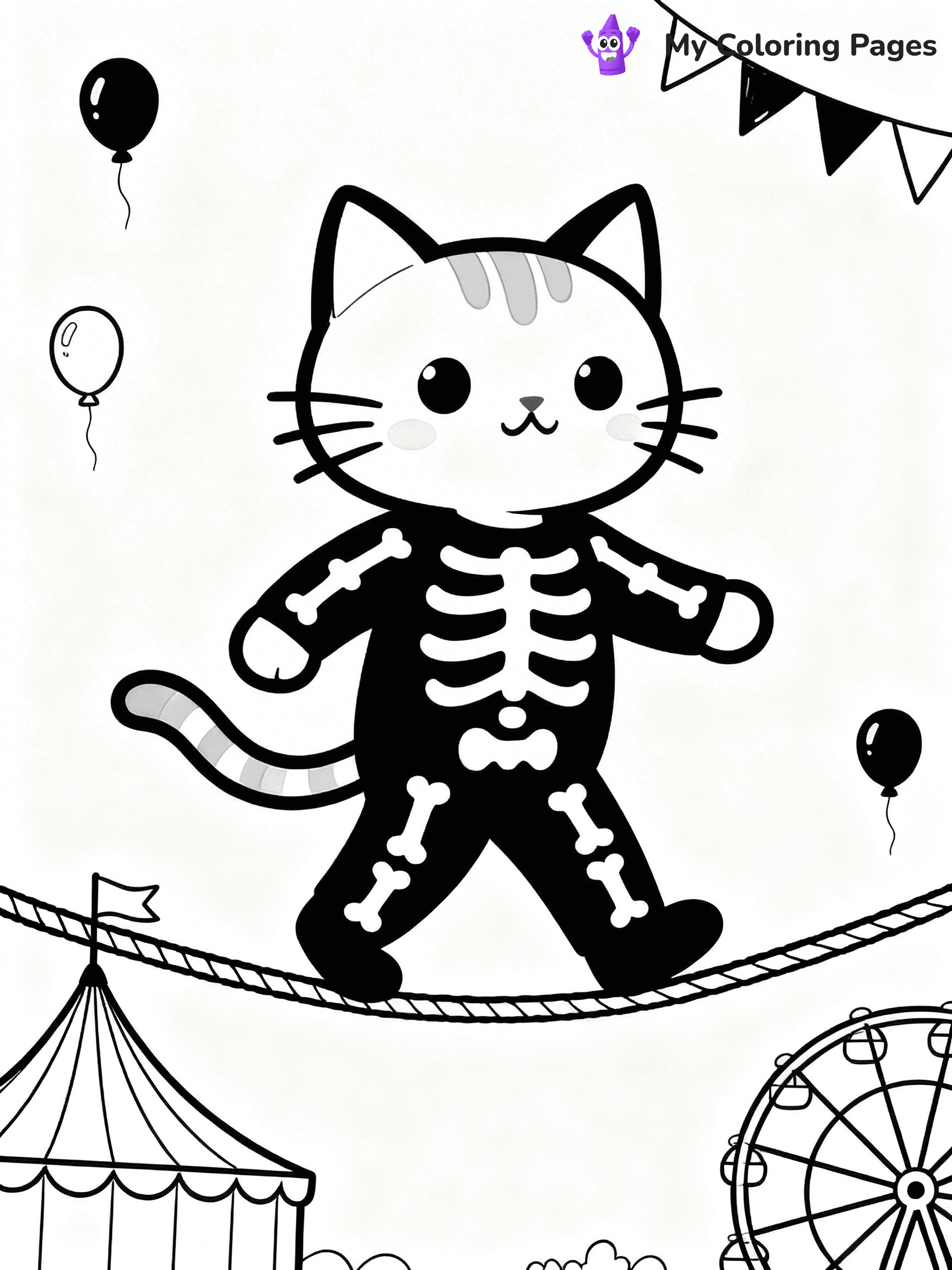 Halloween Coloring Pages Cat - 31