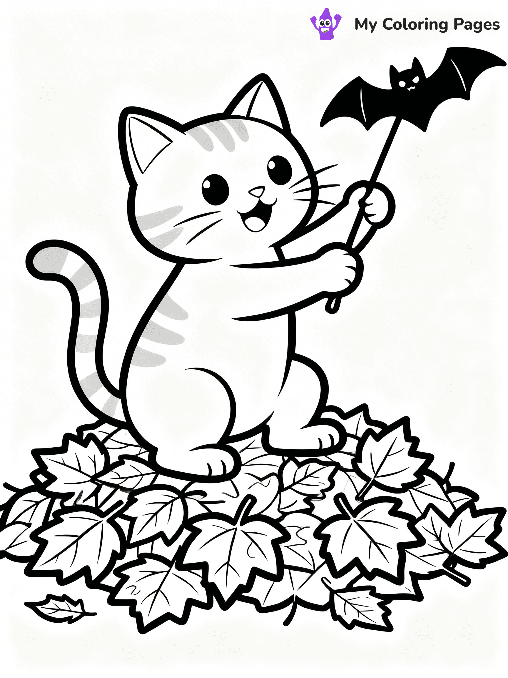 Halloween Coloring Pages Cat - 30