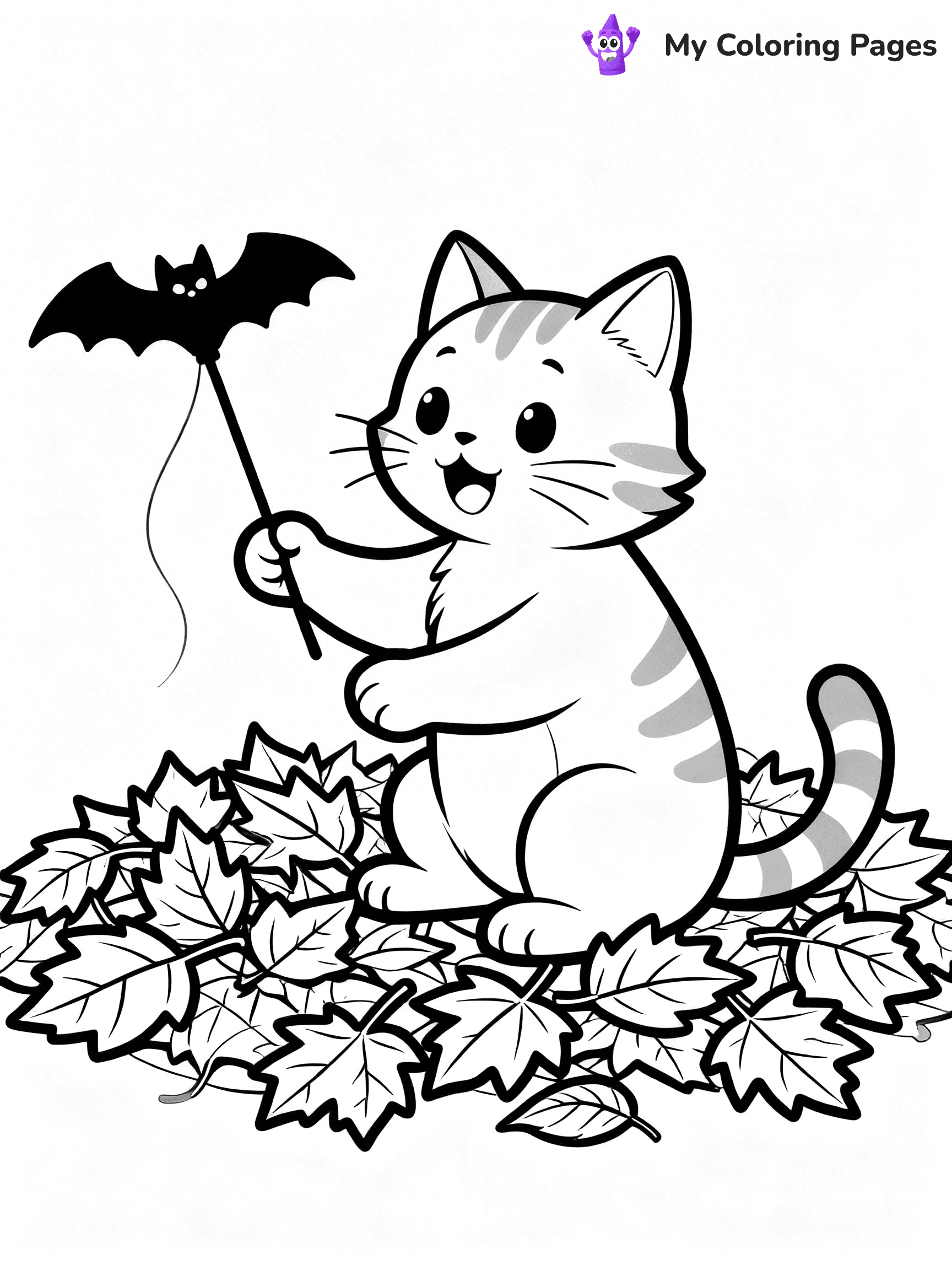 Halloween Coloring Pages Cat - 29