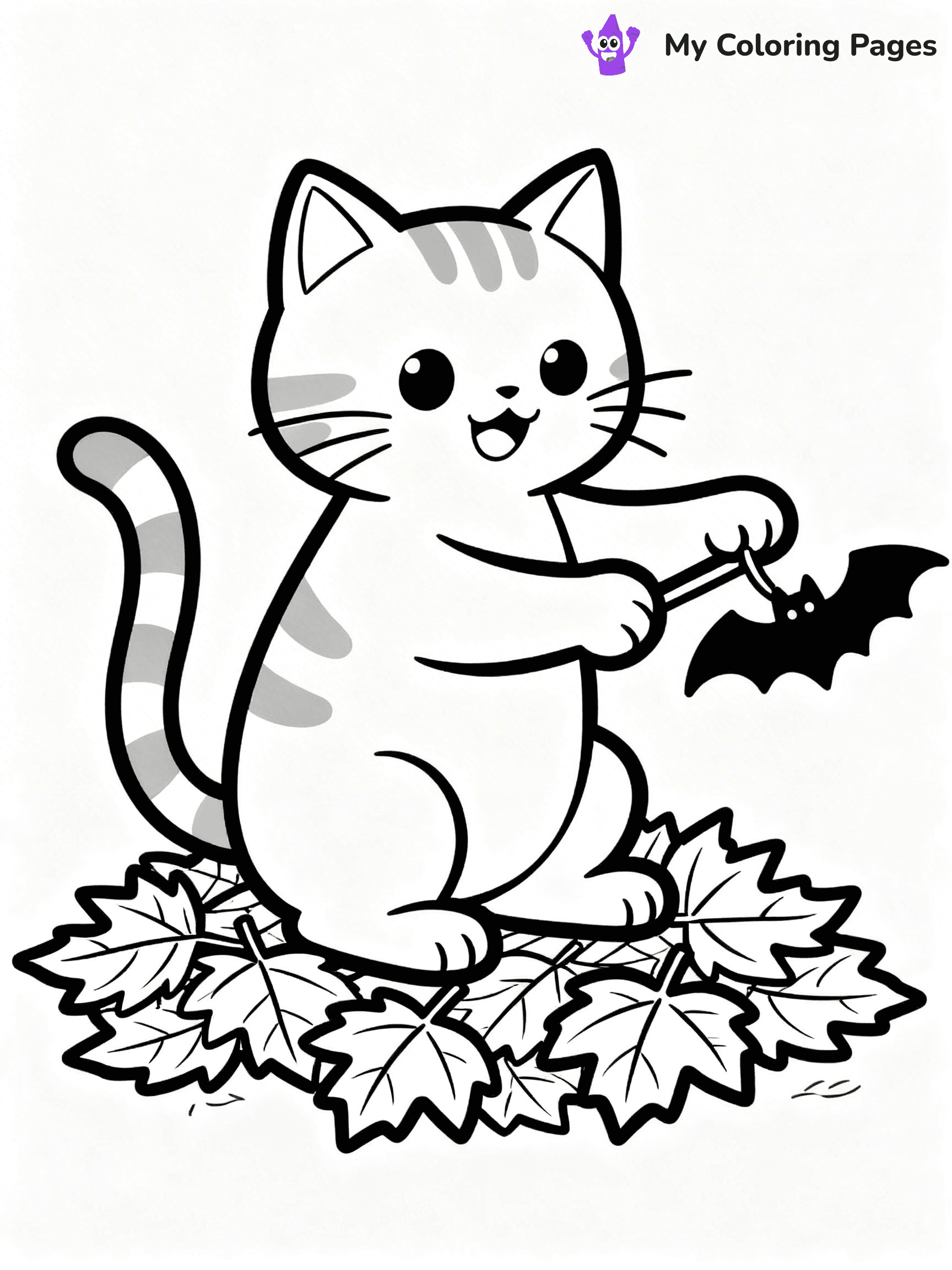 Halloween Coloring Pages Cat - 27