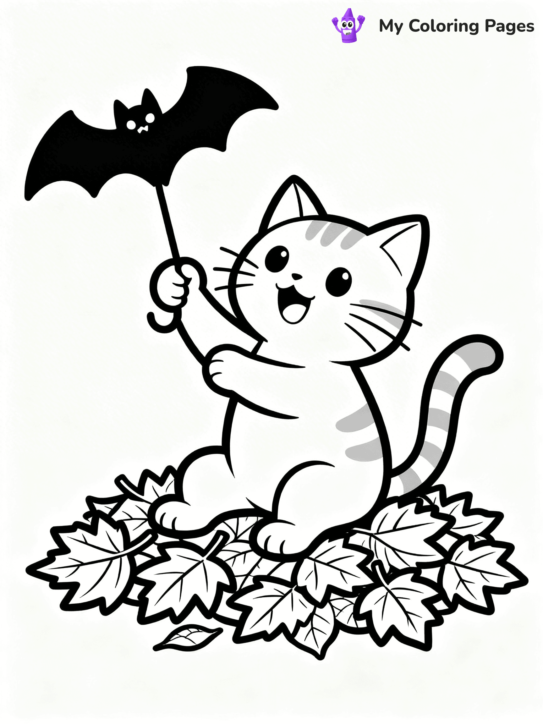 Halloween Coloring Pages Cat - 26