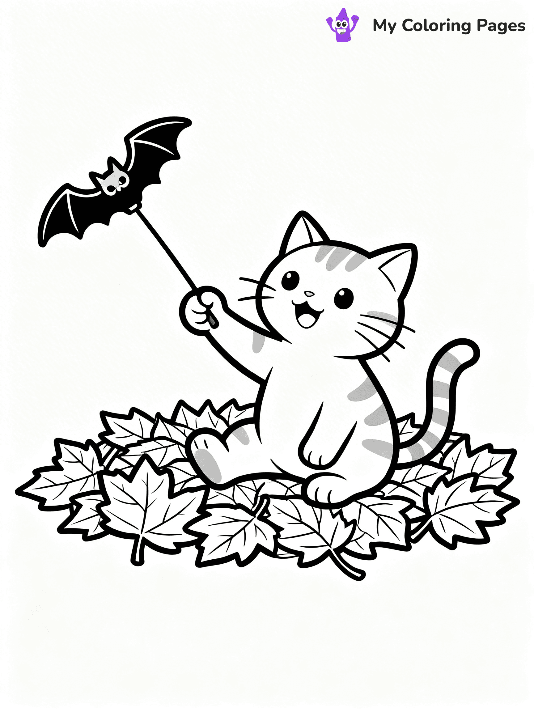Halloween Coloring Pages Cat - 25