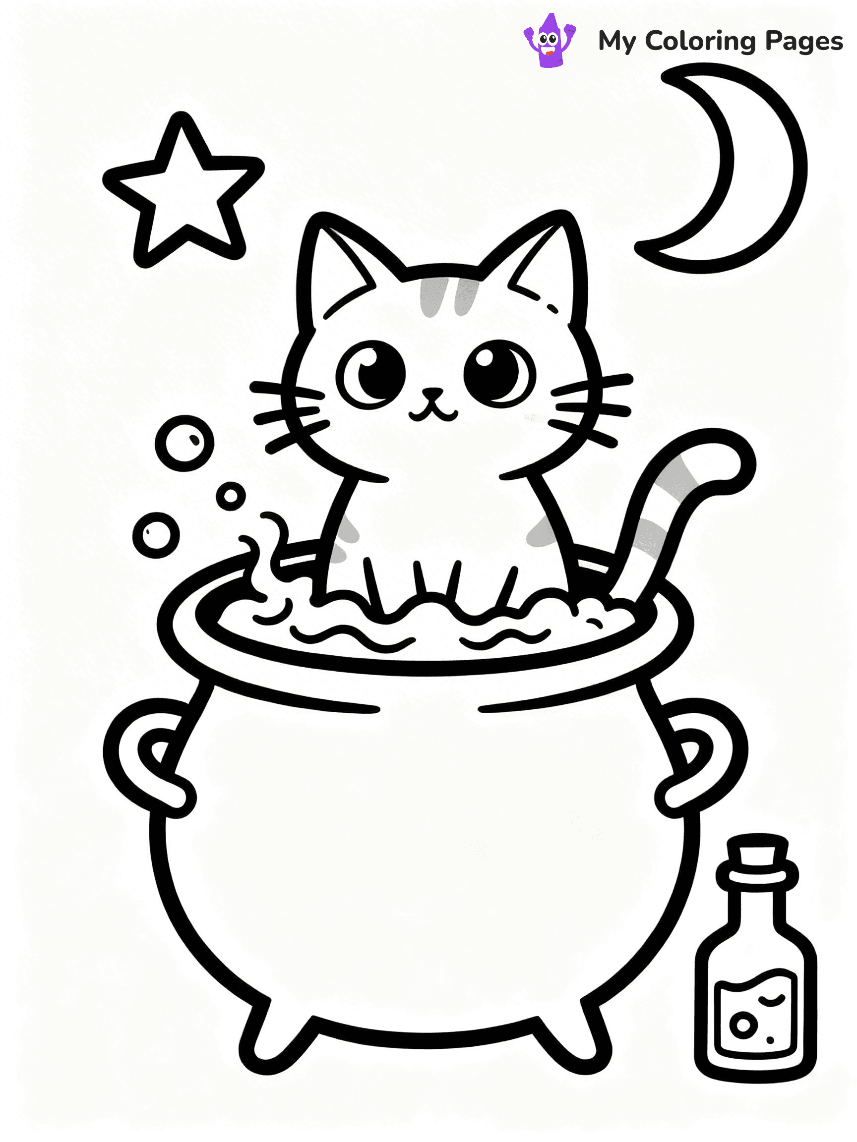 Halloween Coloring Pages Cat - 23