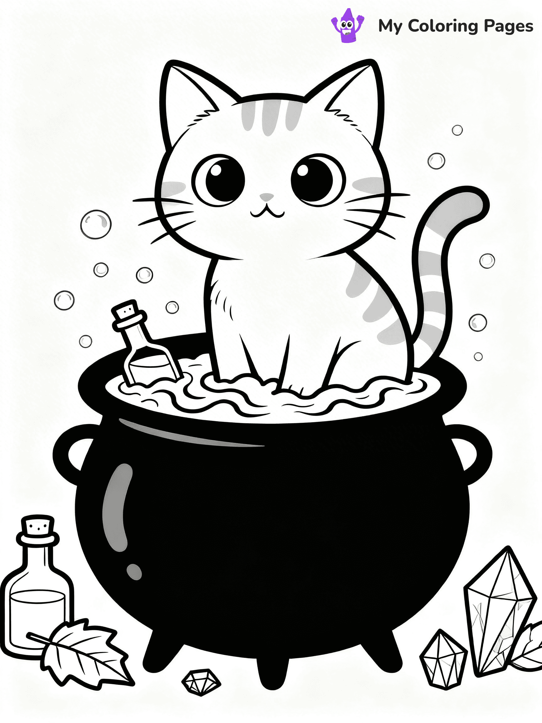 Halloween Coloring Pages Cat - 20