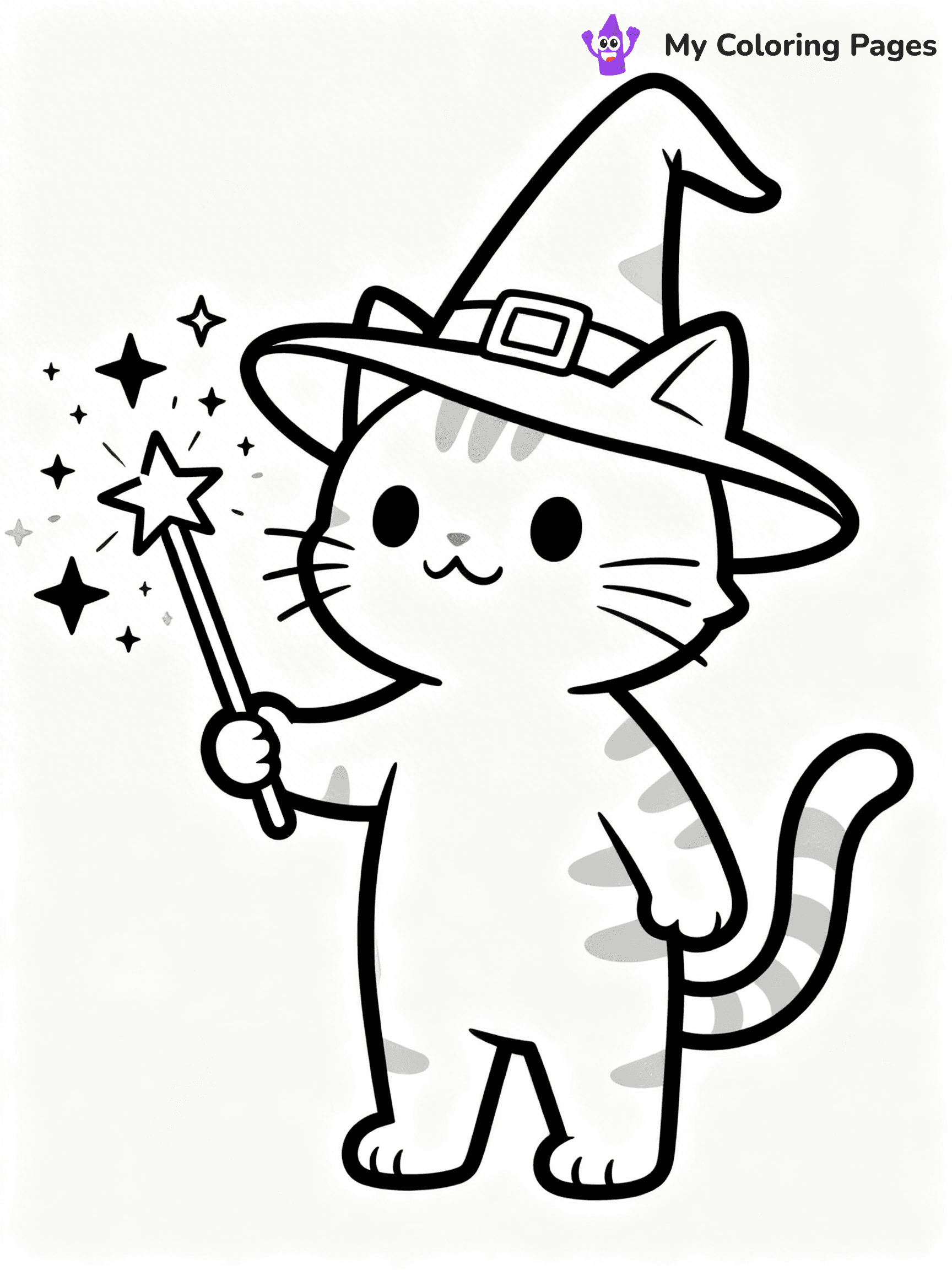 Halloween Coloring Pages Cat - 18