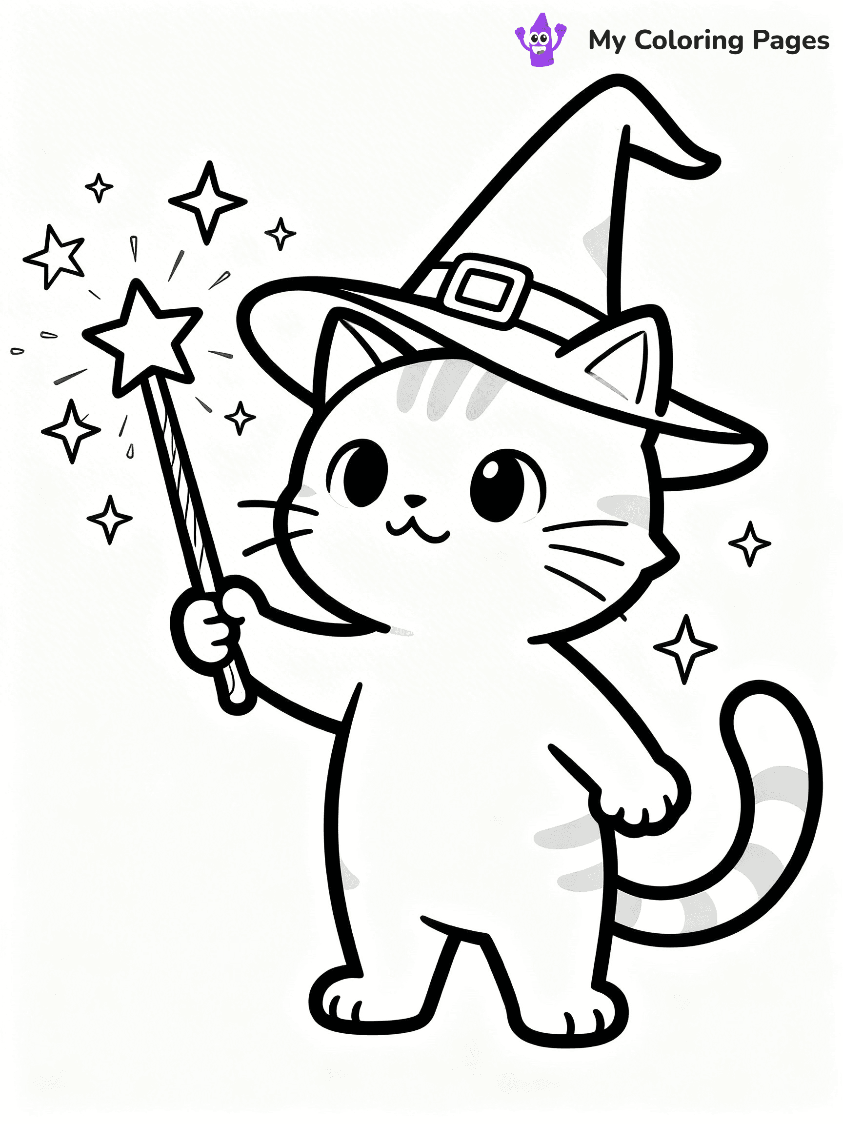 Halloween Coloring Pages Cat - 16