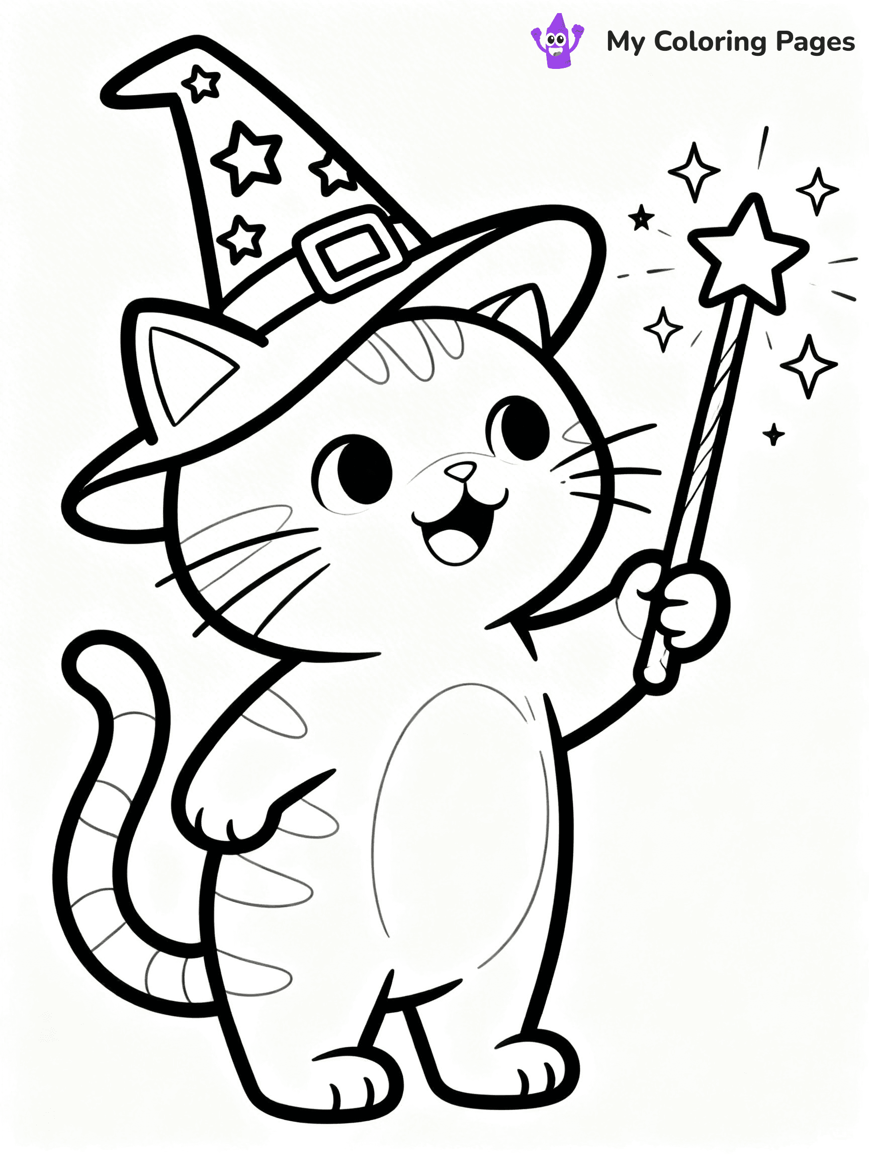 Halloween Coloring Pages Cat - 15
