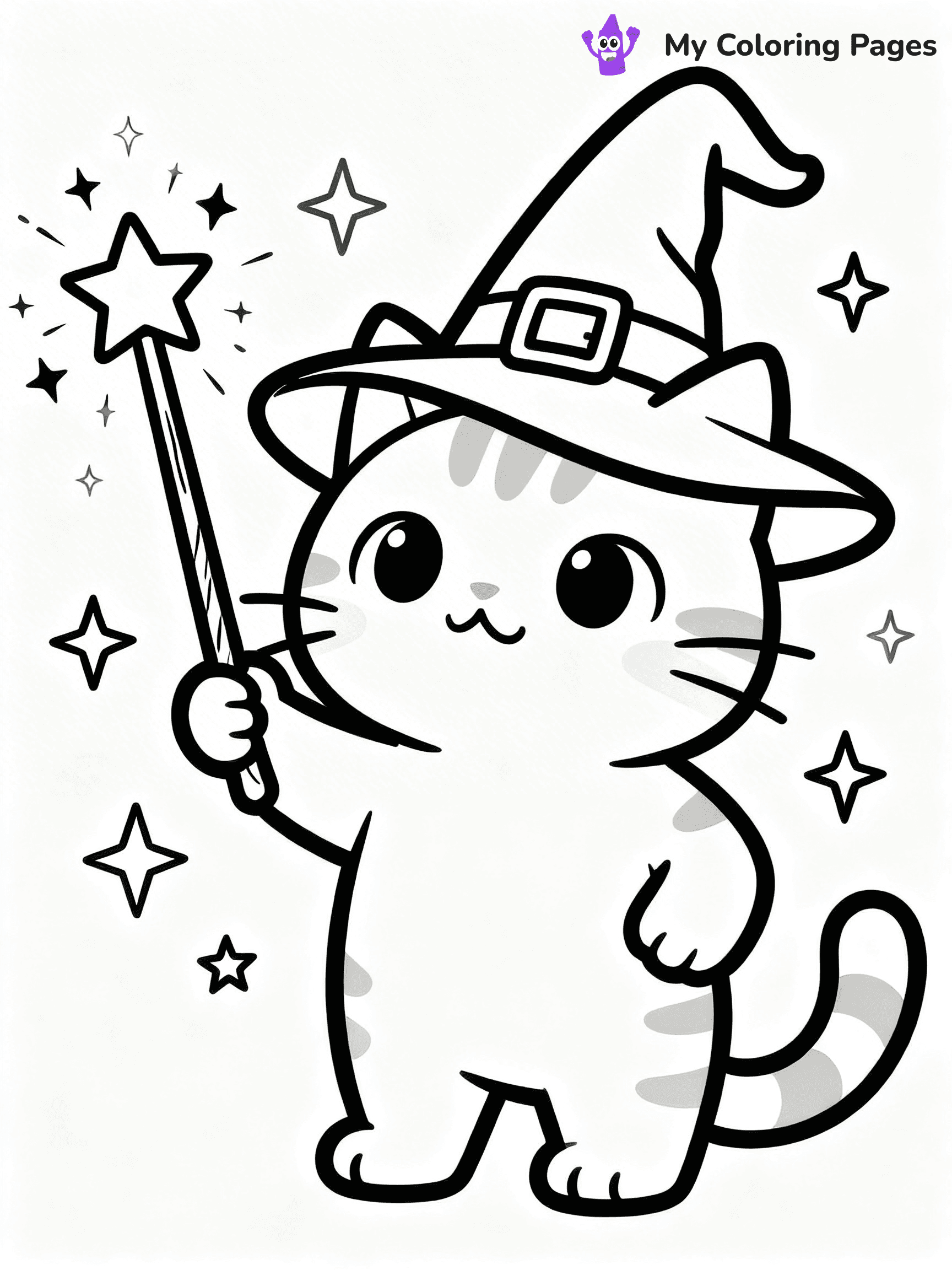 Halloween Coloring Pages Cat - 14