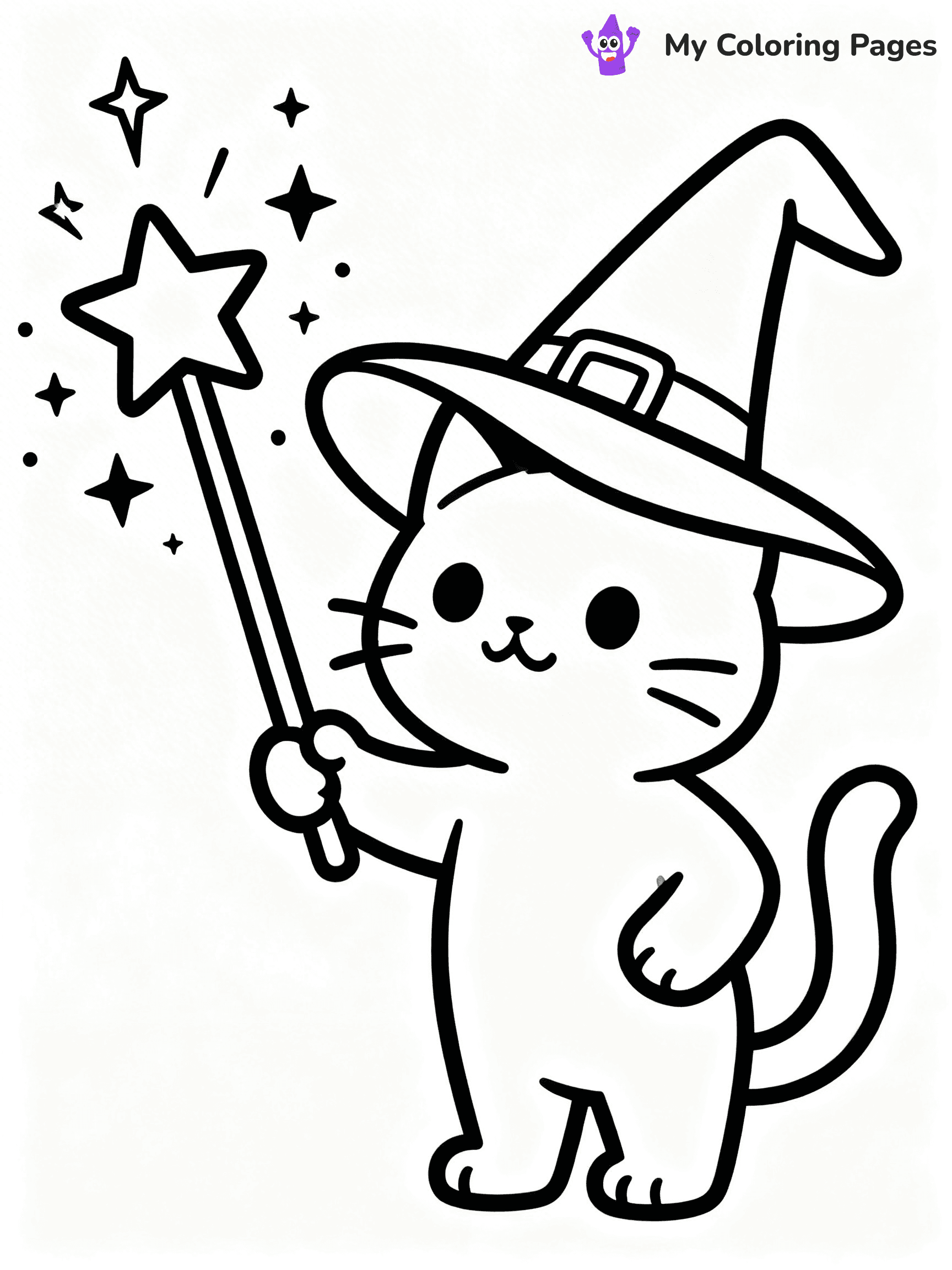 Halloween Coloring Pages Cat - 13