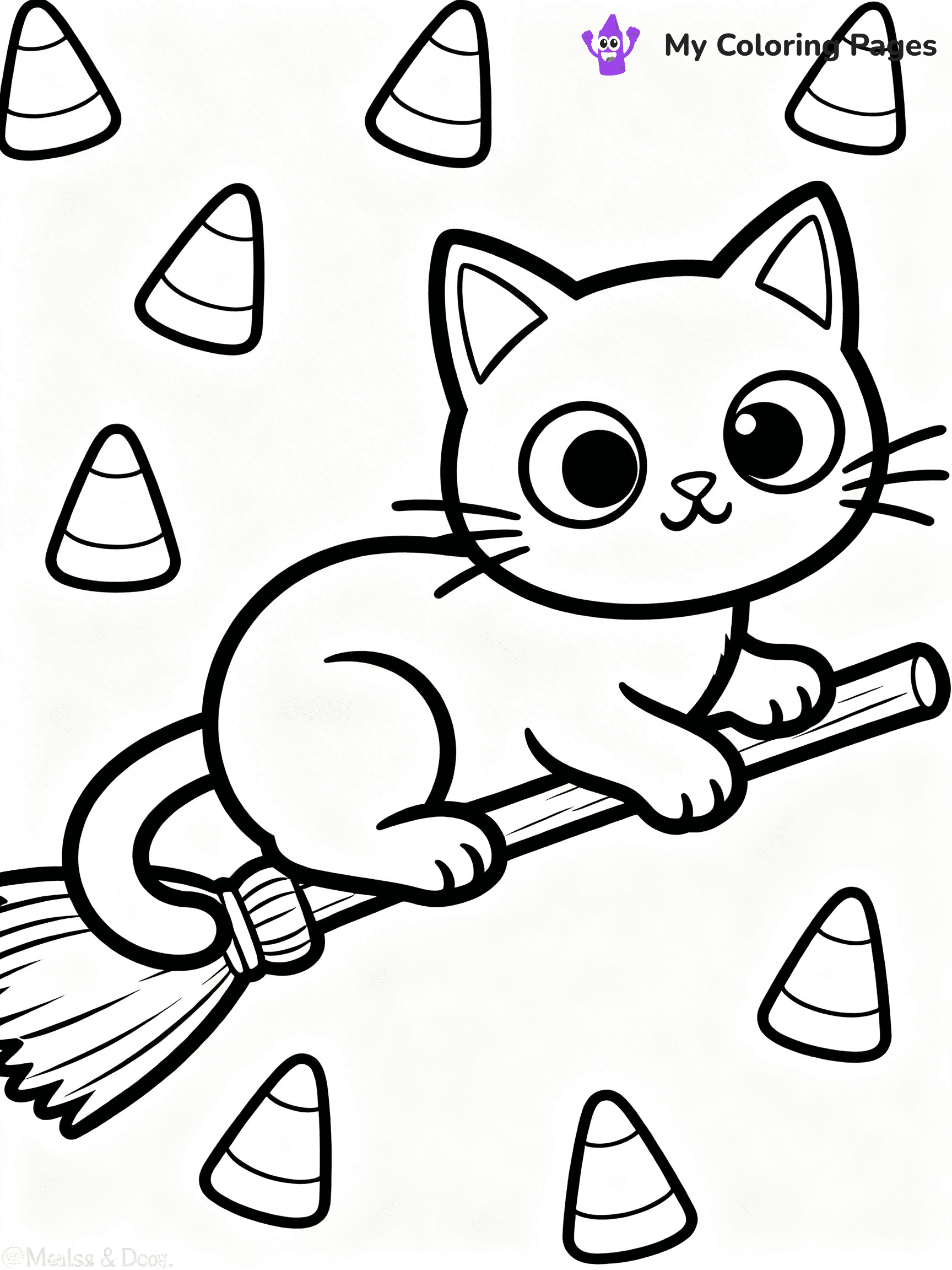 Halloween Coloring Pages Cat - 10
