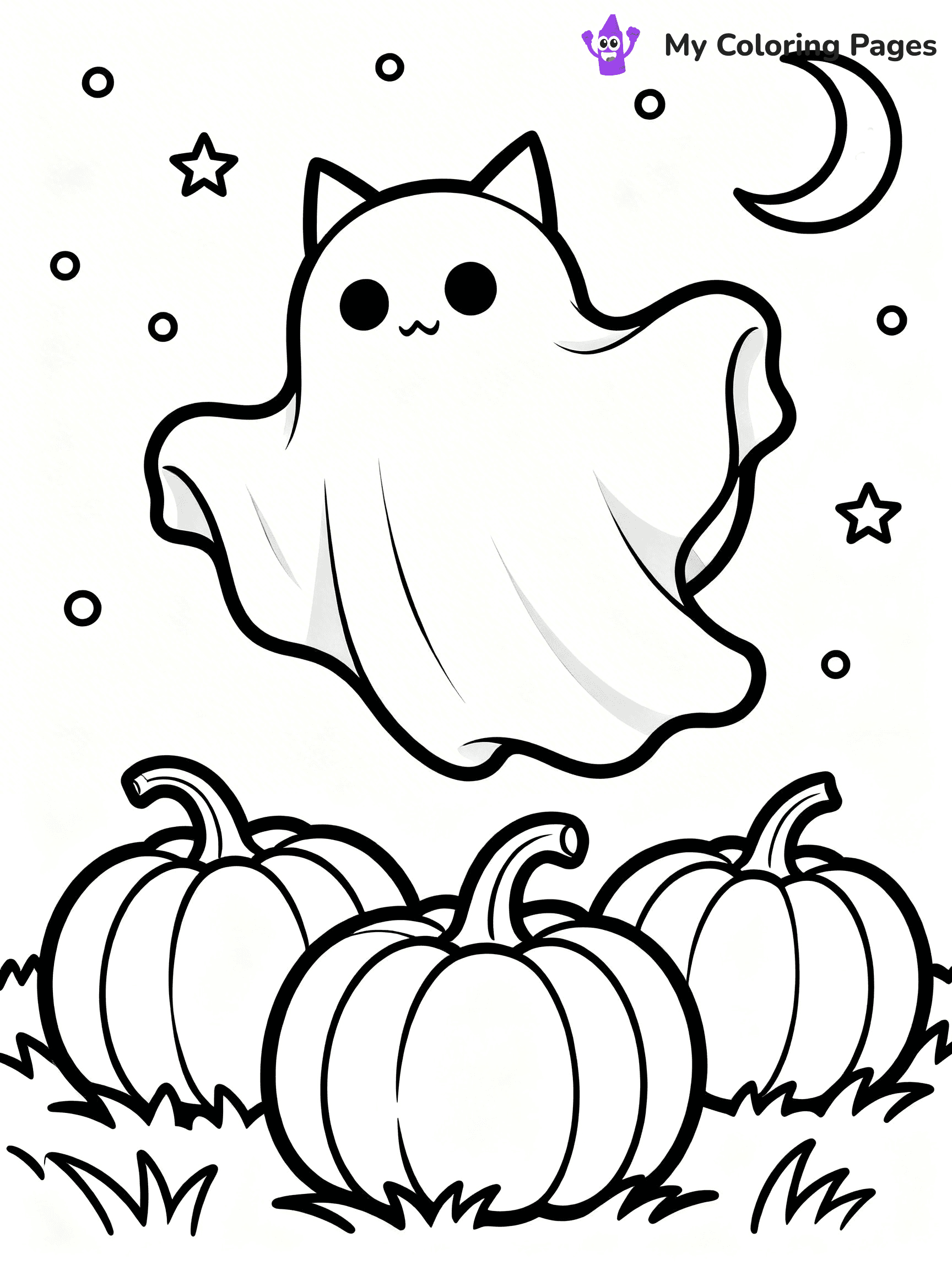 Halloween Coloring Pages Cat - 7