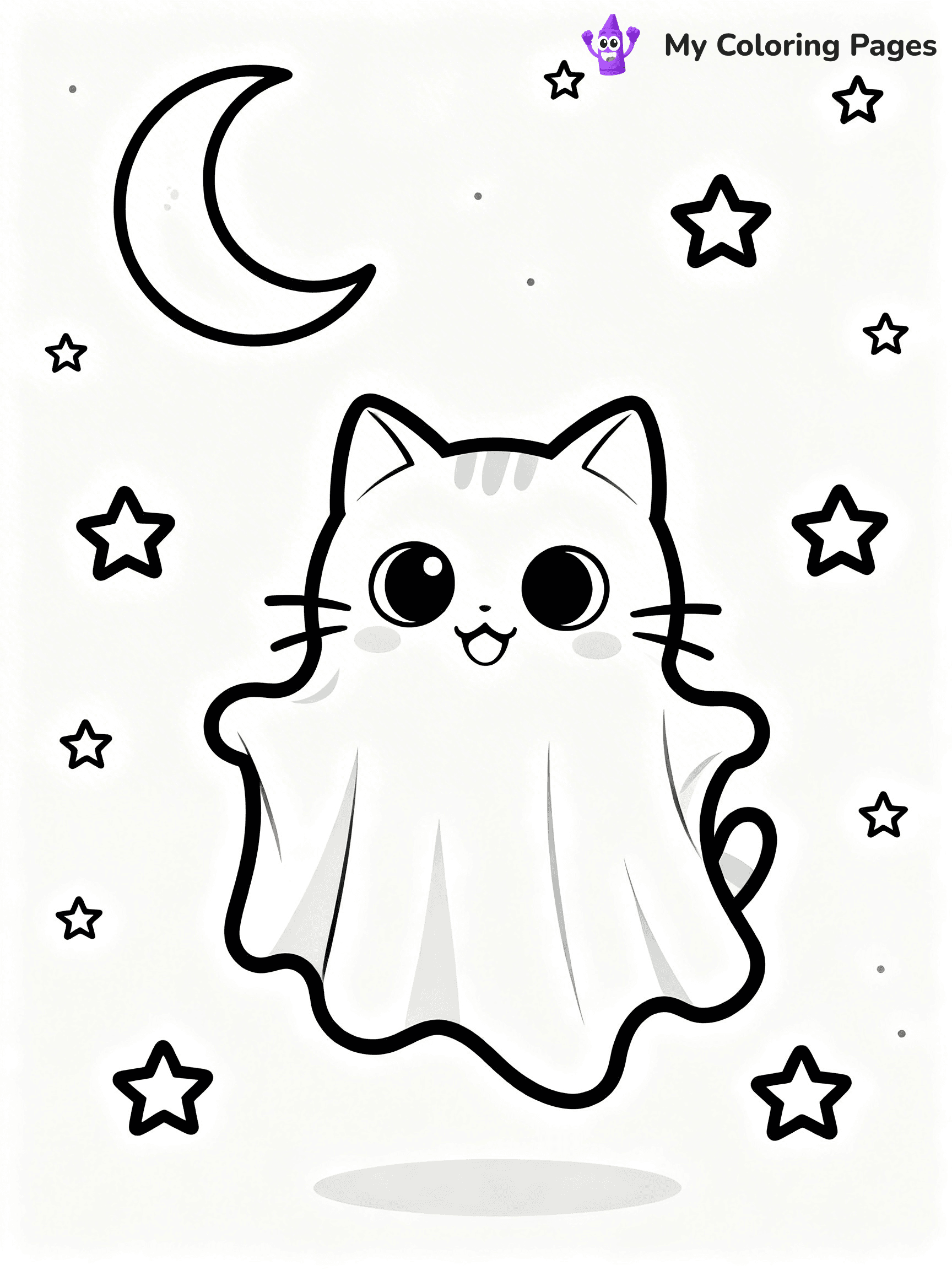 Halloween Coloring Pages Cat - 2
