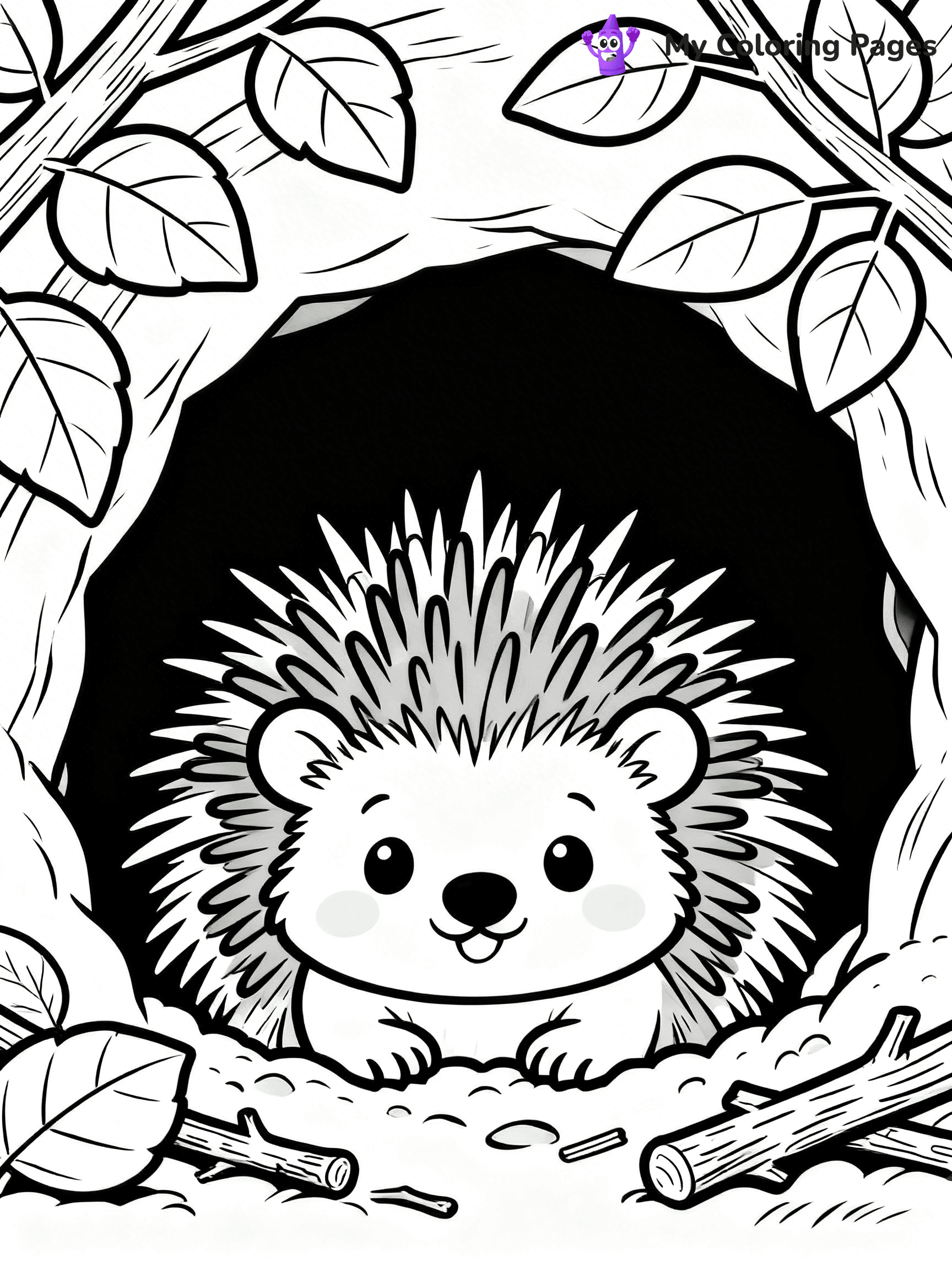 Porcupine Coloring Pages - 46