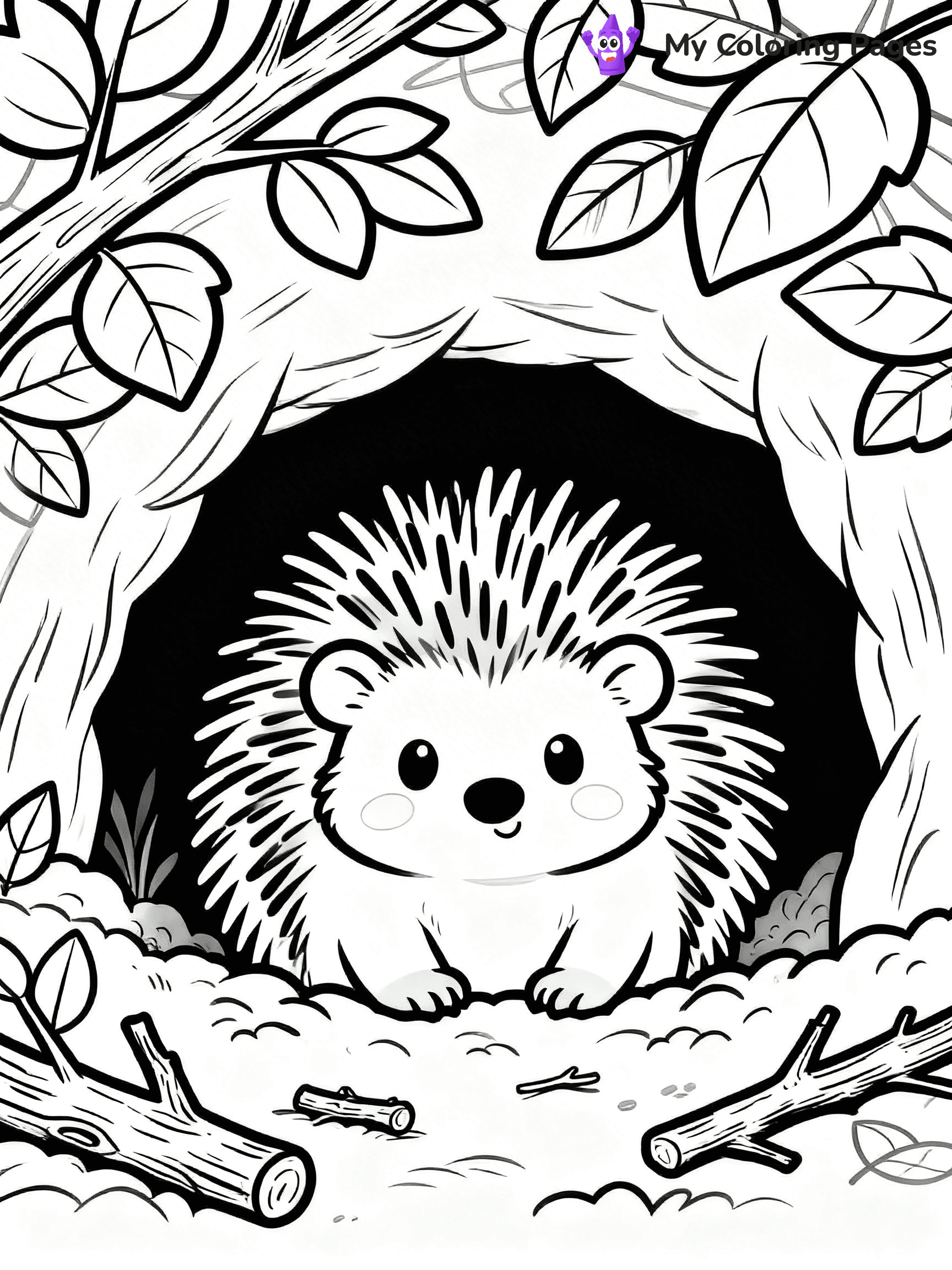 Porcupine Coloring Pages - 44