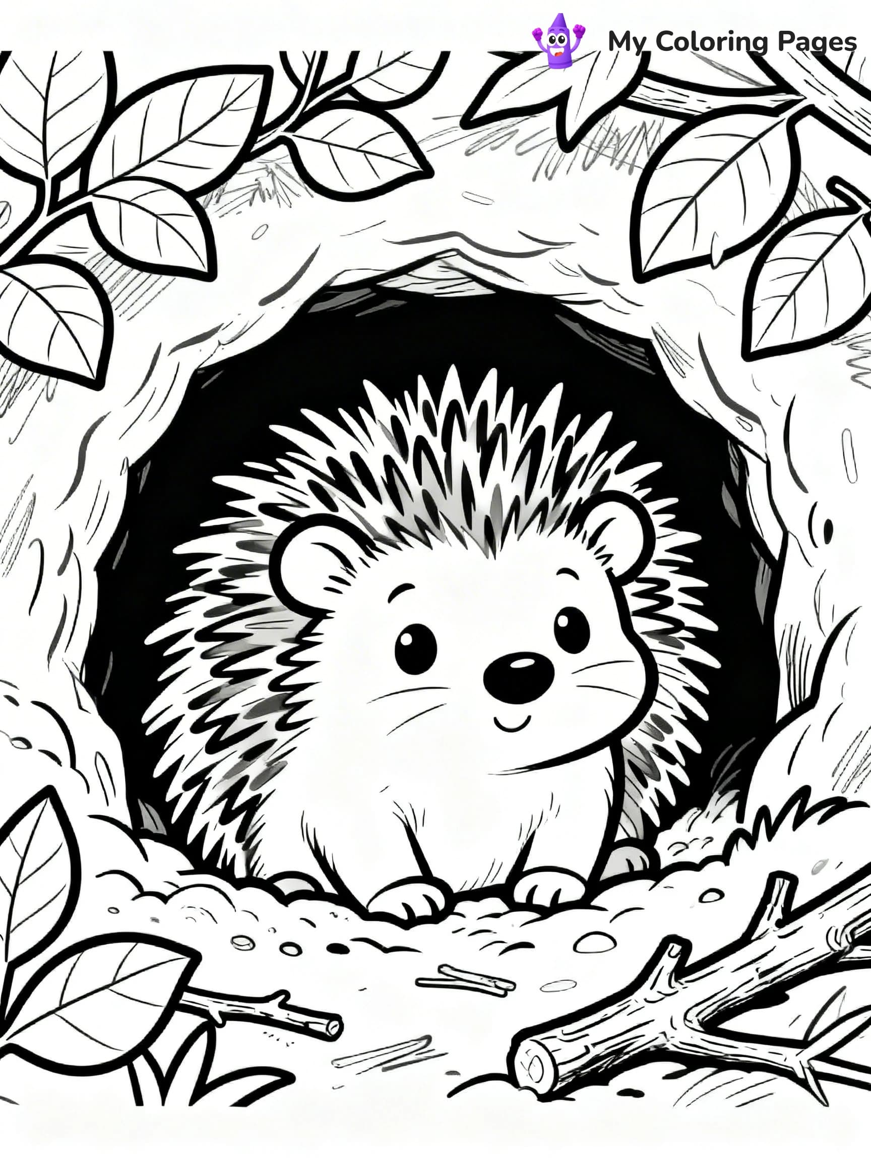 Porcupine Coloring Pages - 9