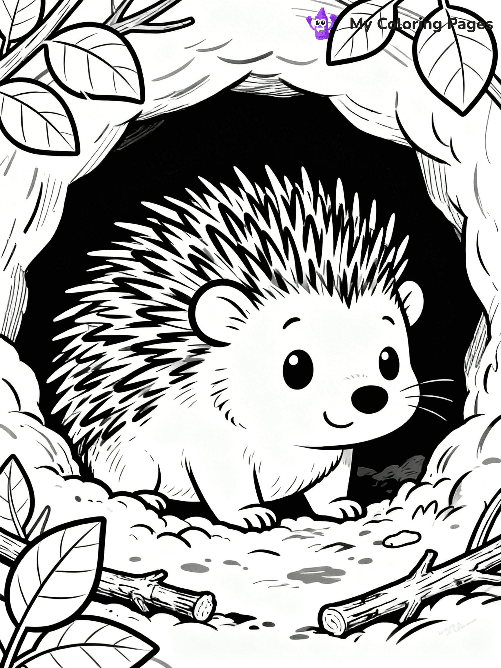Porcupine Coloring Pages - 1