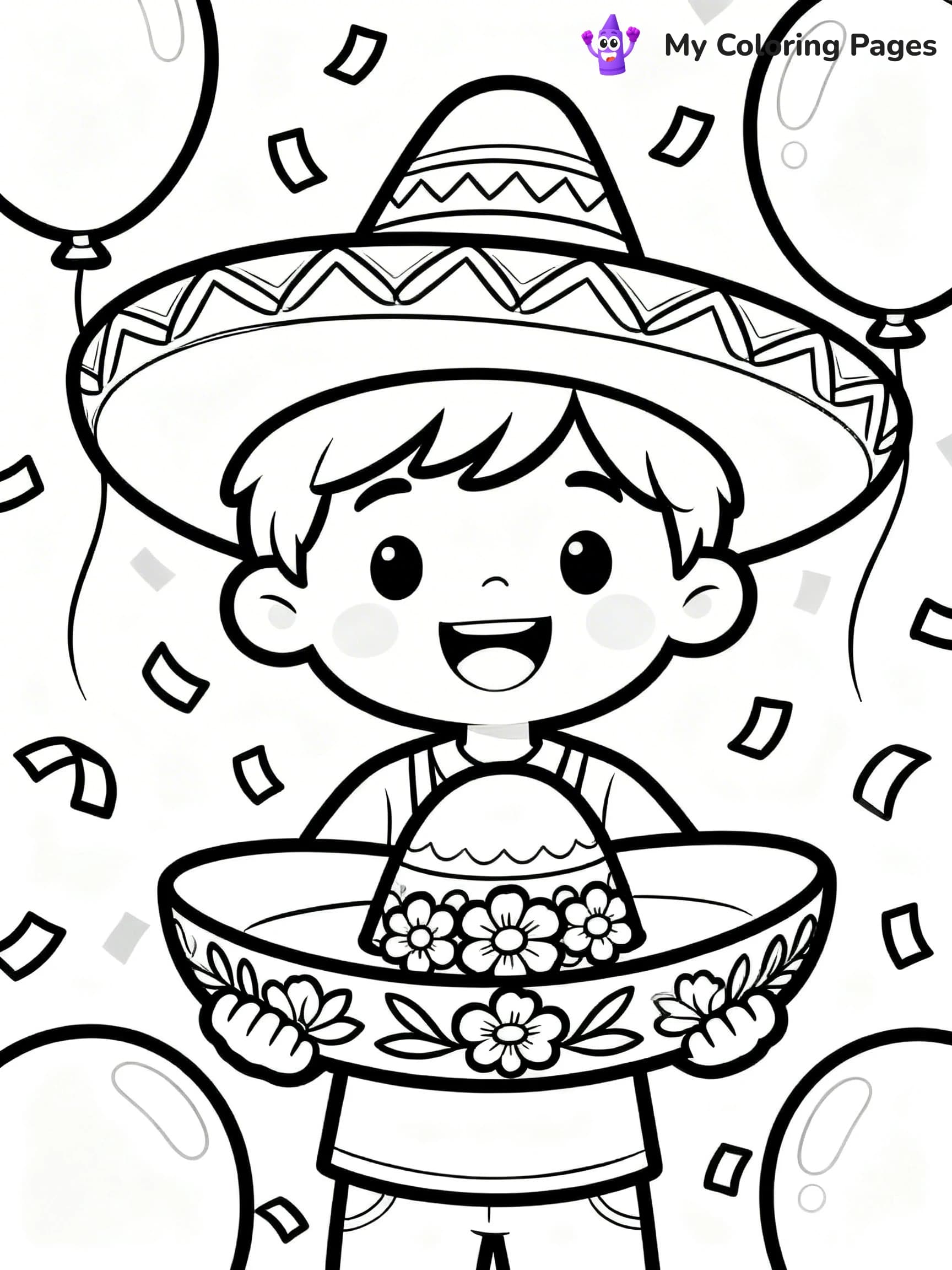 Sombrero Coloring Pages - 2