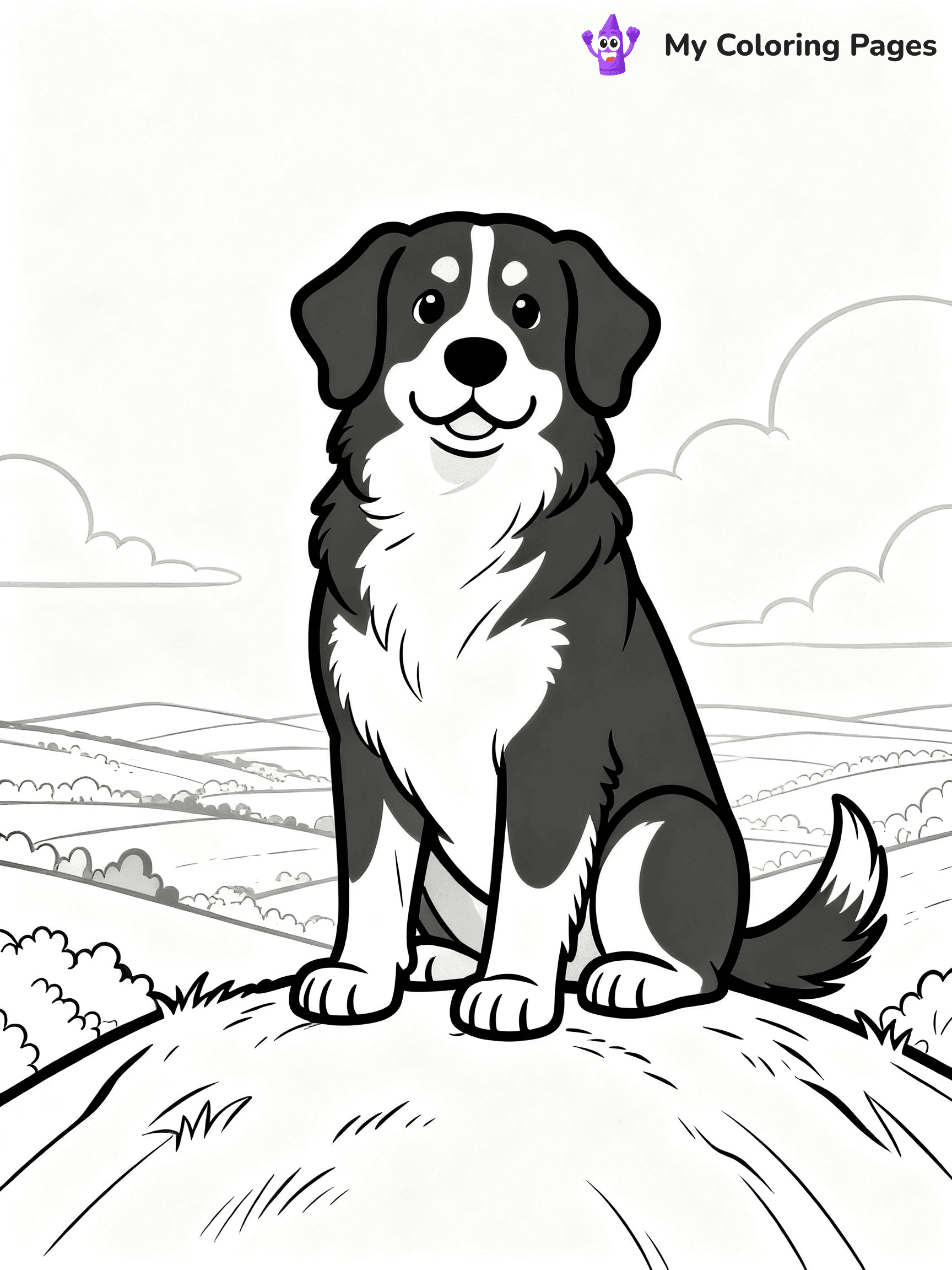 Bernese Mountain Dog Coloring Pages - 24