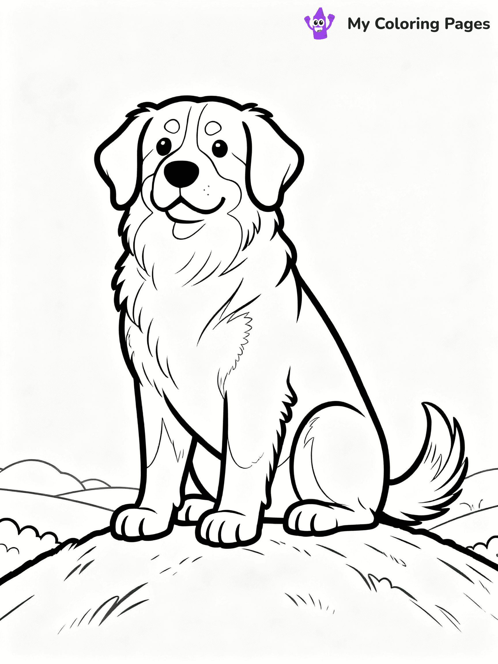 Bernese Mountain Dog Coloring Pages - 23