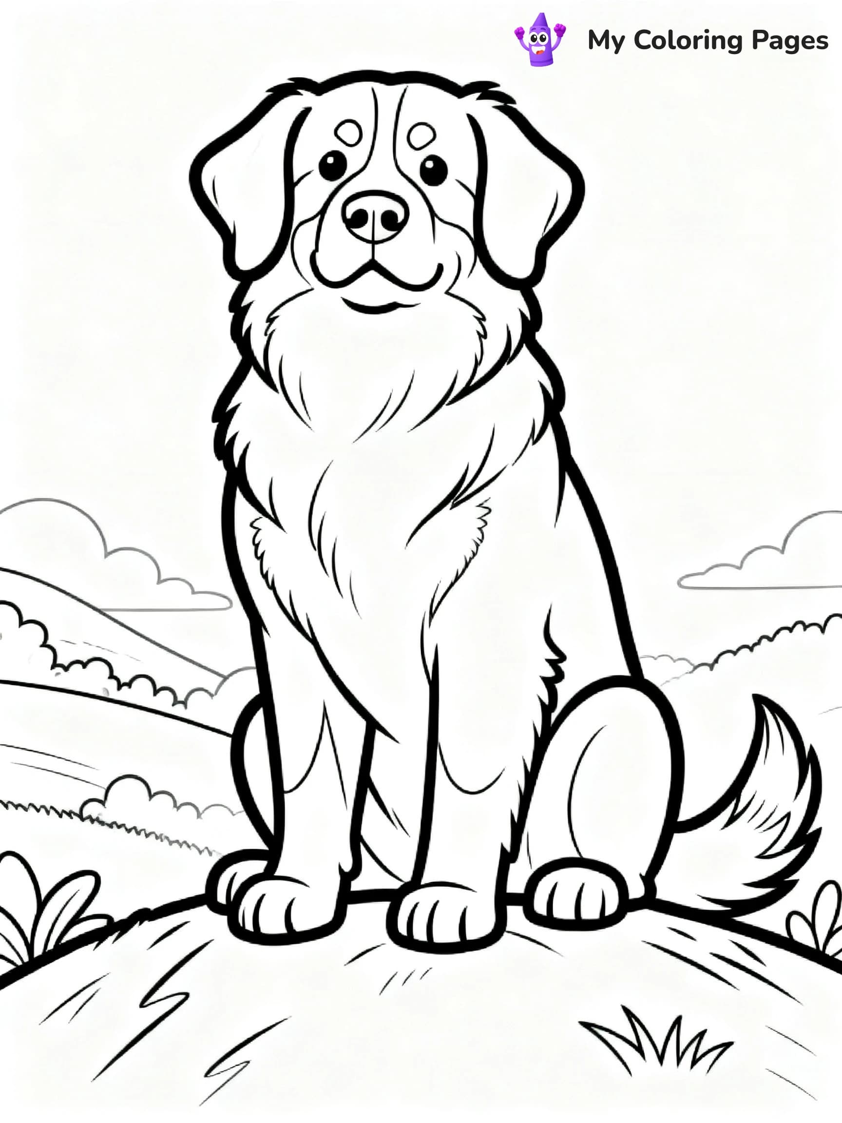 Bernese Mountain Dog Coloring Pages - 22