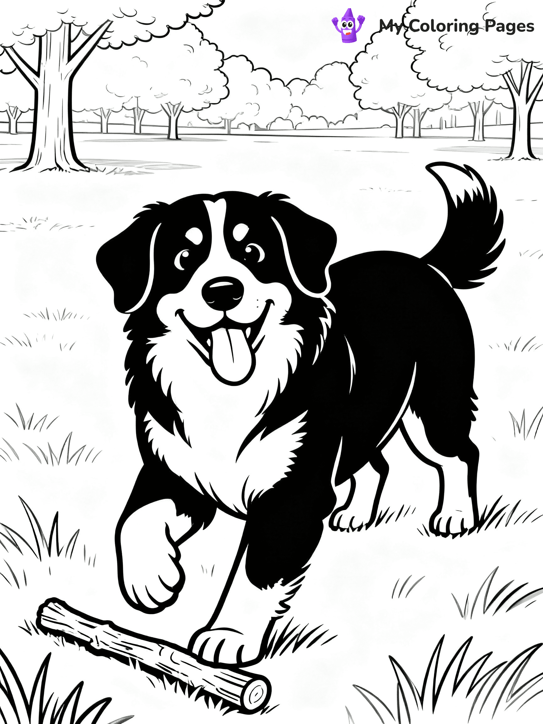 Bernese Mountain Dog Coloring Pages - 19