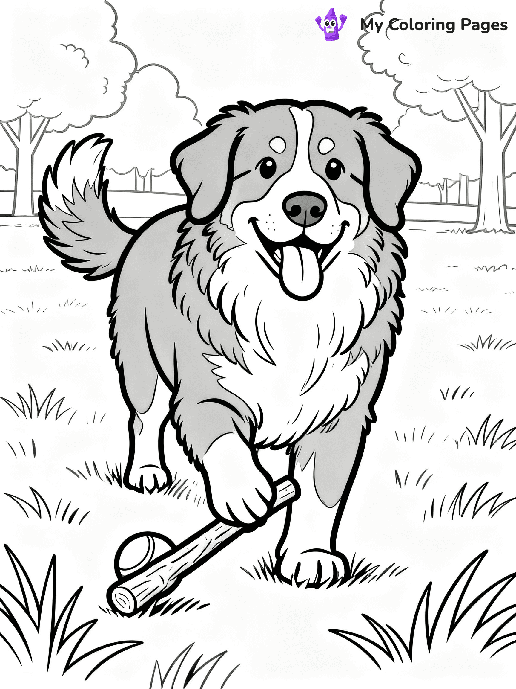 Bernese Mountain Dog Coloring Pages - 18
