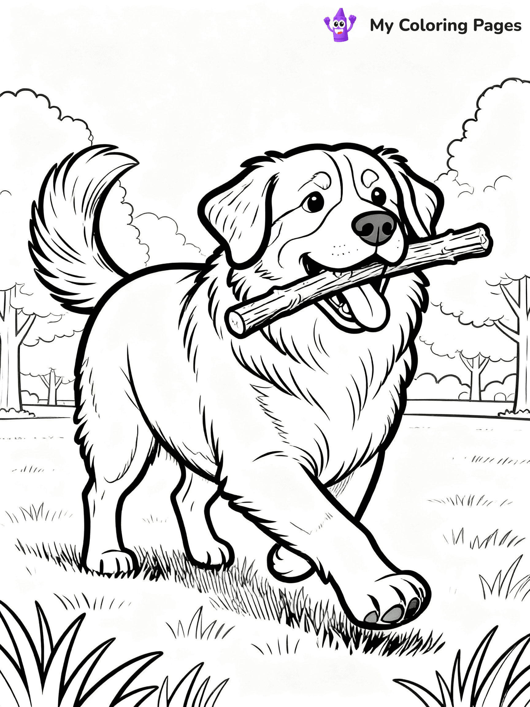 Bernese Mountain Dog Coloring Pages - 17