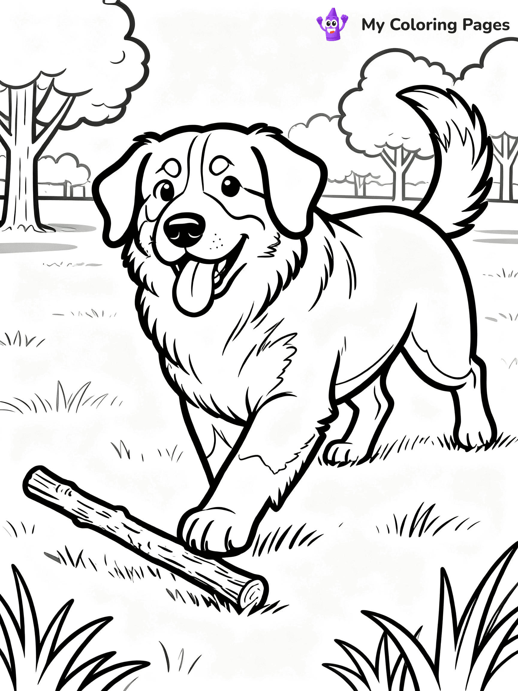 Bernese Mountain Dog Coloring Pages - 16