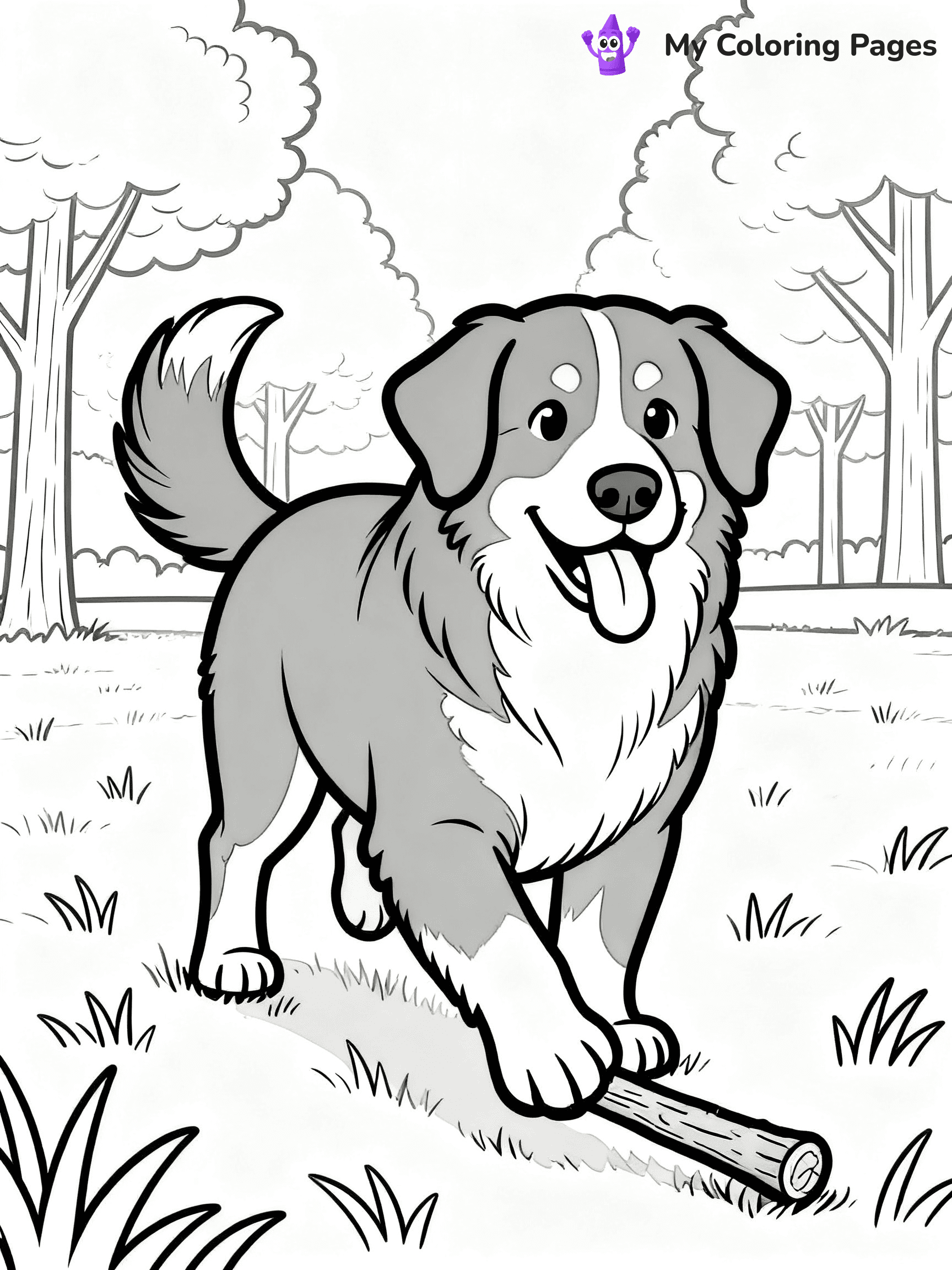 Bernese Mountain Dog Coloring Pages - 15