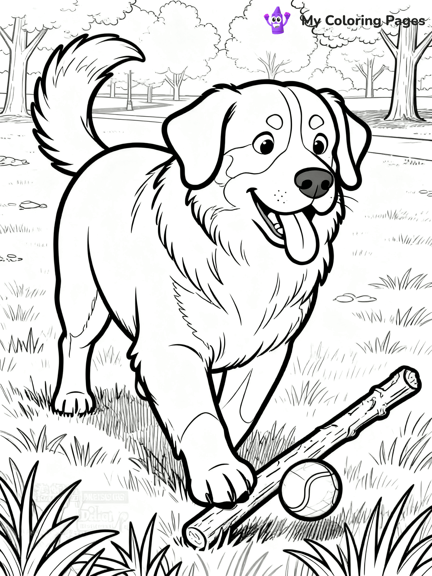 Bernese Mountain Dog Coloring Pages - 13