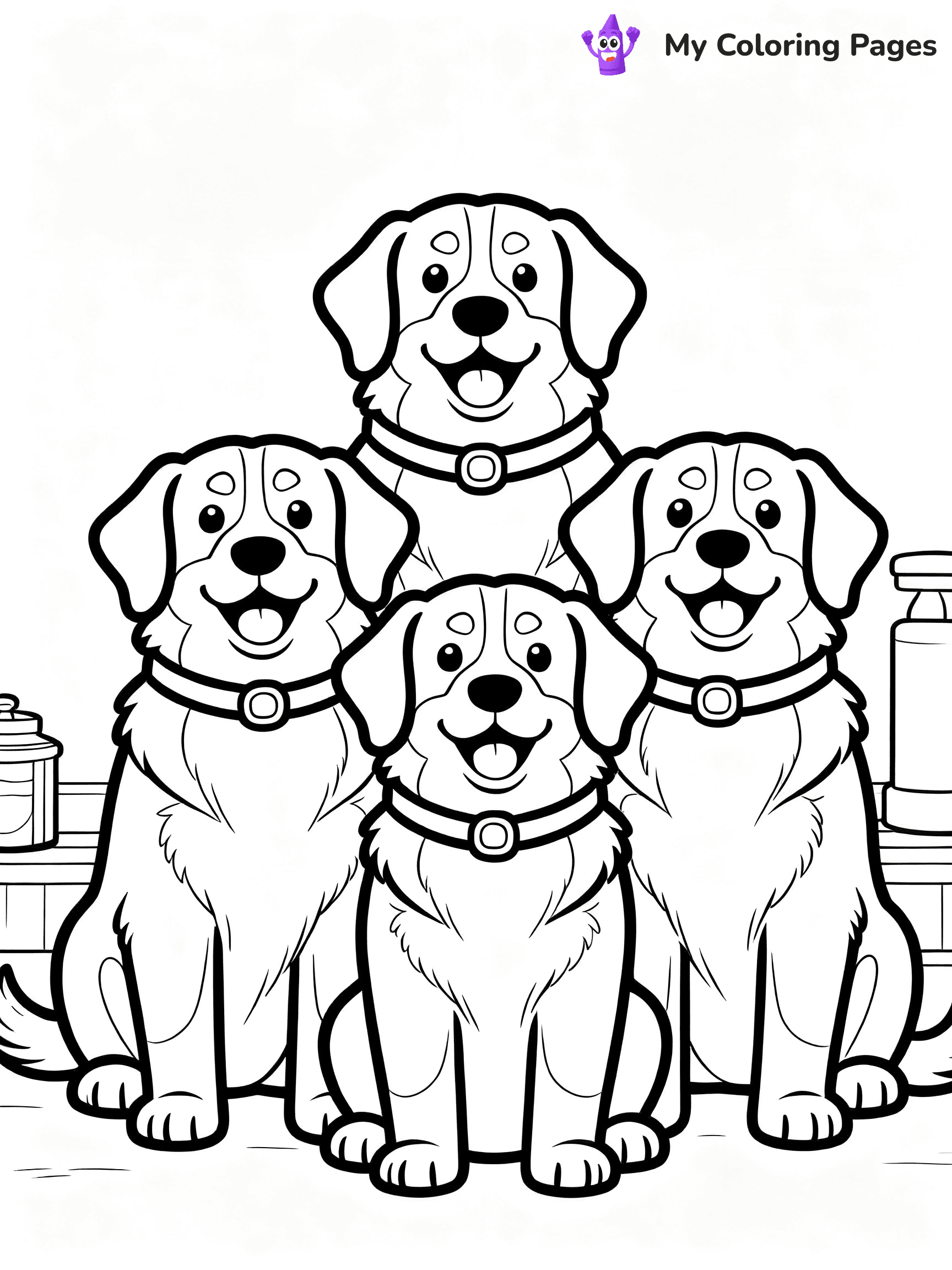 Bernese Mountain Dog Coloring Pages - 12