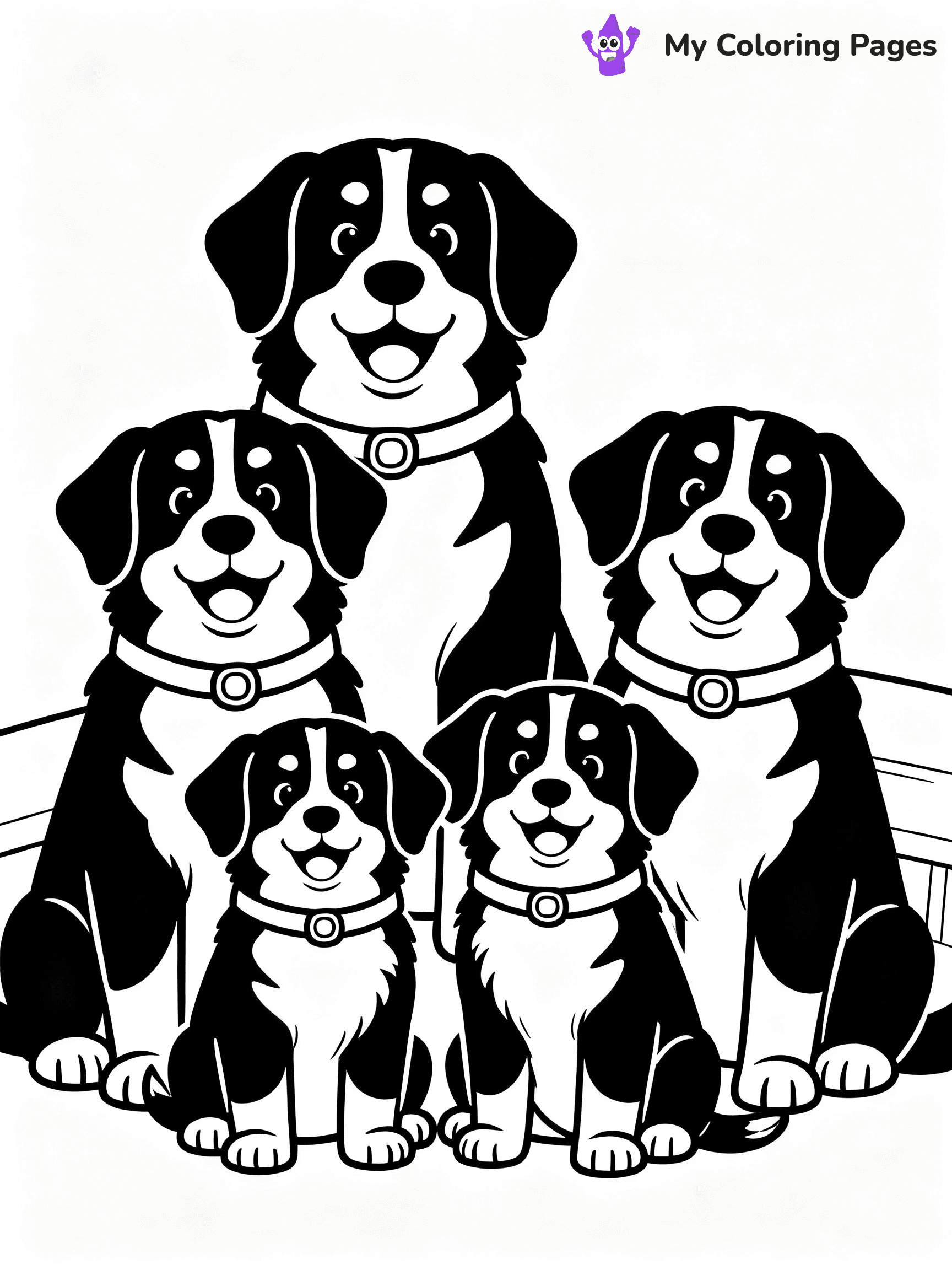 Bernese Mountain Dog Coloring Pages - 11