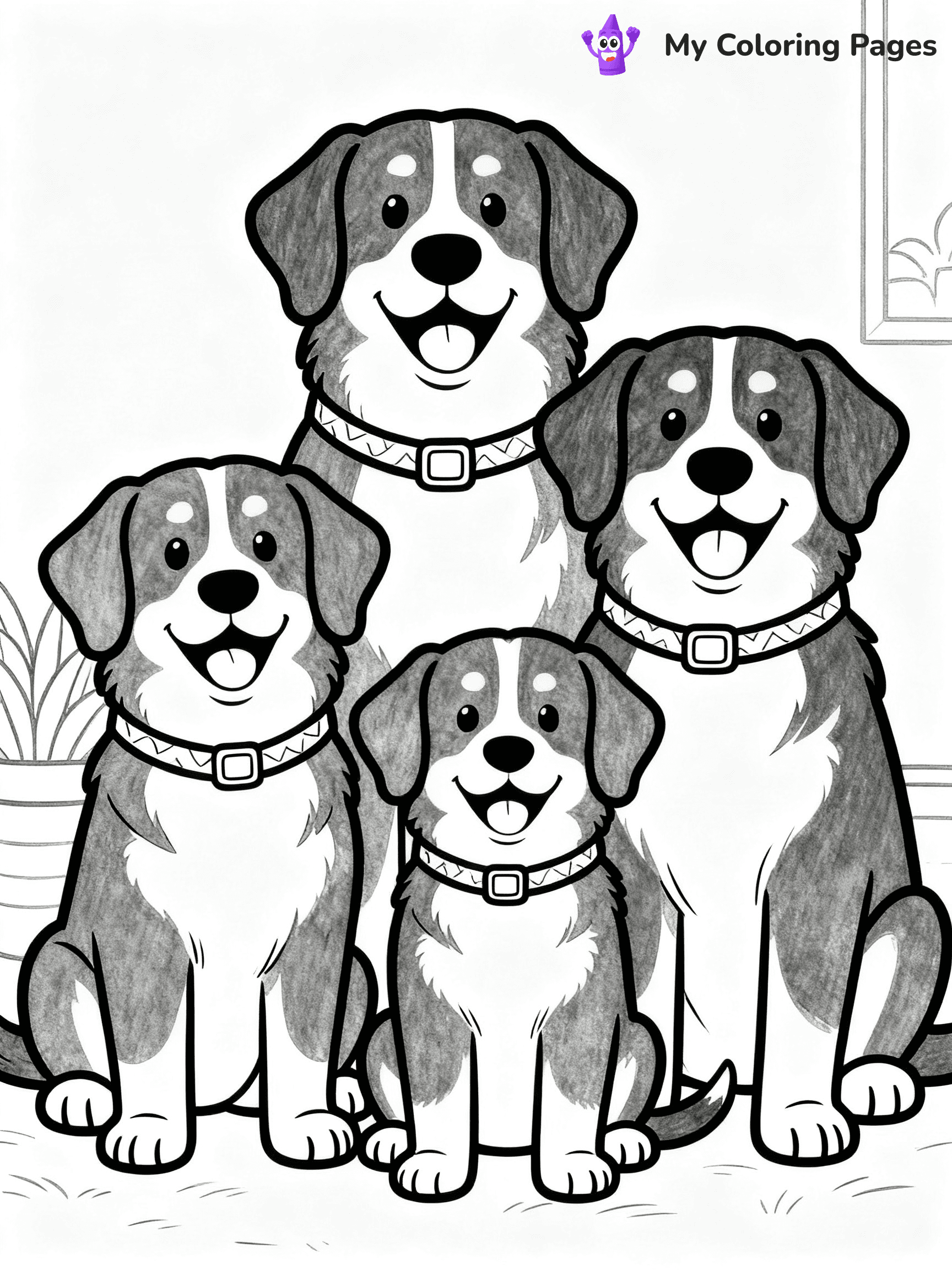 Bernese Mountain Dog Coloring Pages - 10