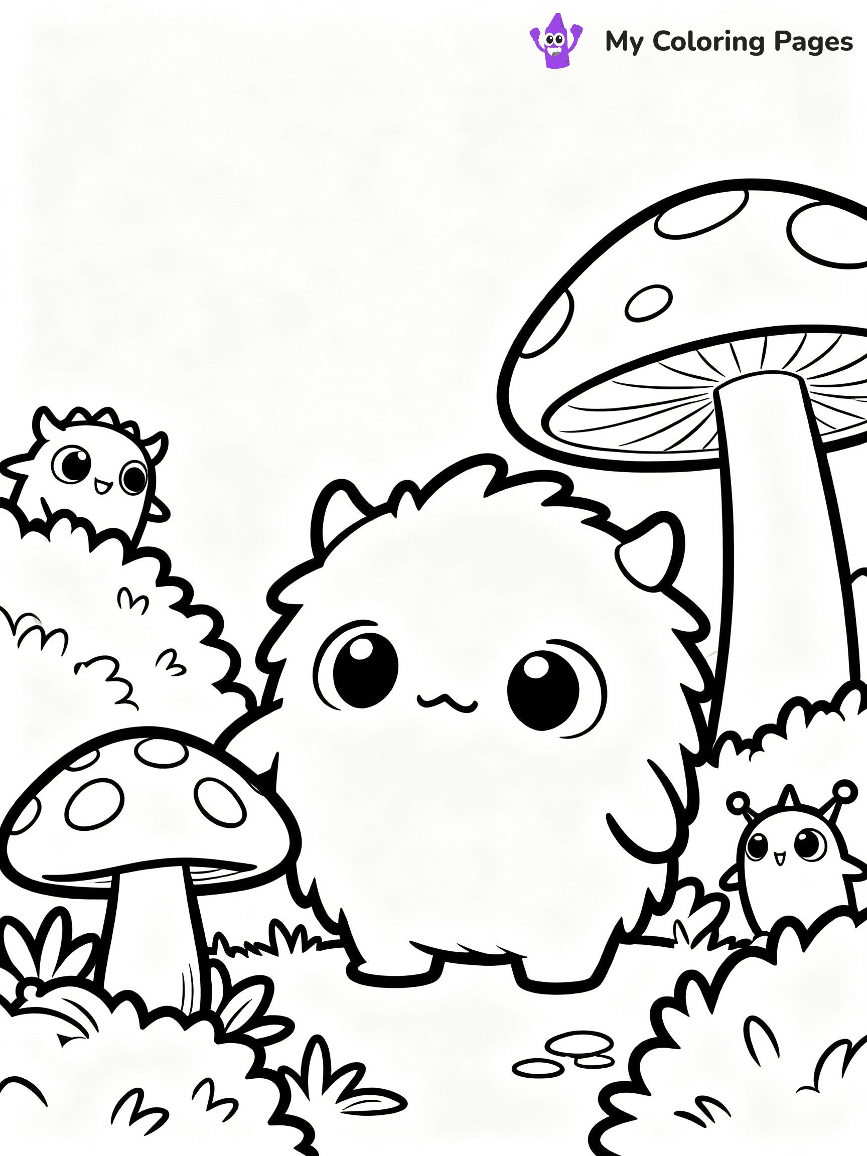 ⚠️ CRITICAL REQUIREMENT - ABSOLUTE BLACK AND WHITE ONLY ⚠️
This MUST be a BLACK AND WHITE line drawing ONLY. NO COLORS whatsoever.
- ONLY pure black lines (#000000) on pure white background (#FFFFFF)
- ABSOLUTELY NO colors, NO shading, NO gradients, NO grayscale
- If there are ANY colors in the output, the image is REJECTED
- This is a COLORING PAGE - meant to be COLORED IN by children
- The output must be UNCOLORED line art ready for coloring
⚠️ SUBJECT TO DRAW: Labubu from The Monsters exploring an enchanted forest, large mushrooms around him, curious expression on face, whimsical creatures peeking from the bushes. Important: PURE OUTLINES. NO FILLS, COLOR, SHADING, OR GREYSCALE. WHITE BACKGROUND.
(REMEMBER: Output must be BLACK AND WHITE line art only, NOT colored!)
# Flat, Friendly Cartoon Line-Art Coloring Page
You are generating a **pure black-and-white binary image** of a child-friendly cartoon scene combining characters and background scenery in one cohesive composition.
## Rendering Rules (Strict)
- Only two colors: pure black (#000000) outlines and pure white (#FFFFFF) background.
- No grayscale, shading, gradients, tints, fills, transparency, or partial pixels.
- No antialiasing or blended edges; every pixel is 100% black or white.
- No solid black fills inside shapes — all areas inside outlines must remain white.
- No dark clothing areas or filled tone blocks; all garments outlined only.
- No shadows, textures, lighting, or tonal variations.
- Must look like flat binary vector line-art for coloring pages.
## Drawing & Composition
- **Medium, consistent line weight**; clean closed outlines easy to color inside.
- **Flat, simple, child-friendly design** — no realism or 3D depth.
- Characters are **grounded on a surface**, centered and large.
- **Balanced composition** with clear silhouettes and minimal props.
## Scenery & Style
- Landmarks (e.g., mosque, CN Tower) and scenery (trees, benches, waves) drawn with **black outlines only.**
- For real-world figures, teams, or places, show accurate details using only black outlines—no text or logos. Use distinctive uniform patterns, abstract symbols, and landmark silhouettes to convey identity.
- Keep **consistent perspective**; no floating elements.
- **Style:** whimsical **Doodle Art Alley** — rounded, friendly outlines.
- May adapt shapes from **Crayola, Disney, Peppa Pig, Cocomelon** — *by shape only, never color.*
- Final output: **flat, crisp, binary (#000000/#FFFFFF)**, **no filled color or background text.**
EXTREMELYE IMPORTANT:
- PURE BINARY LINE-ART; NO FILLS (HAIR/CLOTHES/SKIN), SHADING, OR GREY.
- NO SHADING, COLOR. MUST BE WHITE BACKGROUND.
⚠️ FINAL REMINDER: Draw the subject "Labubu from The Monsters exploring an enchanted forest, large mushrooms around him, curious expression on face, whimsical creatures peeking from the bushes. Important: PURE OUTLINES. NO FILLS, COLOR, SHADING, OR GREYSCALE. WHITE BACKGROUND." as BLACK AND WHITE line art. Zero colors in output.