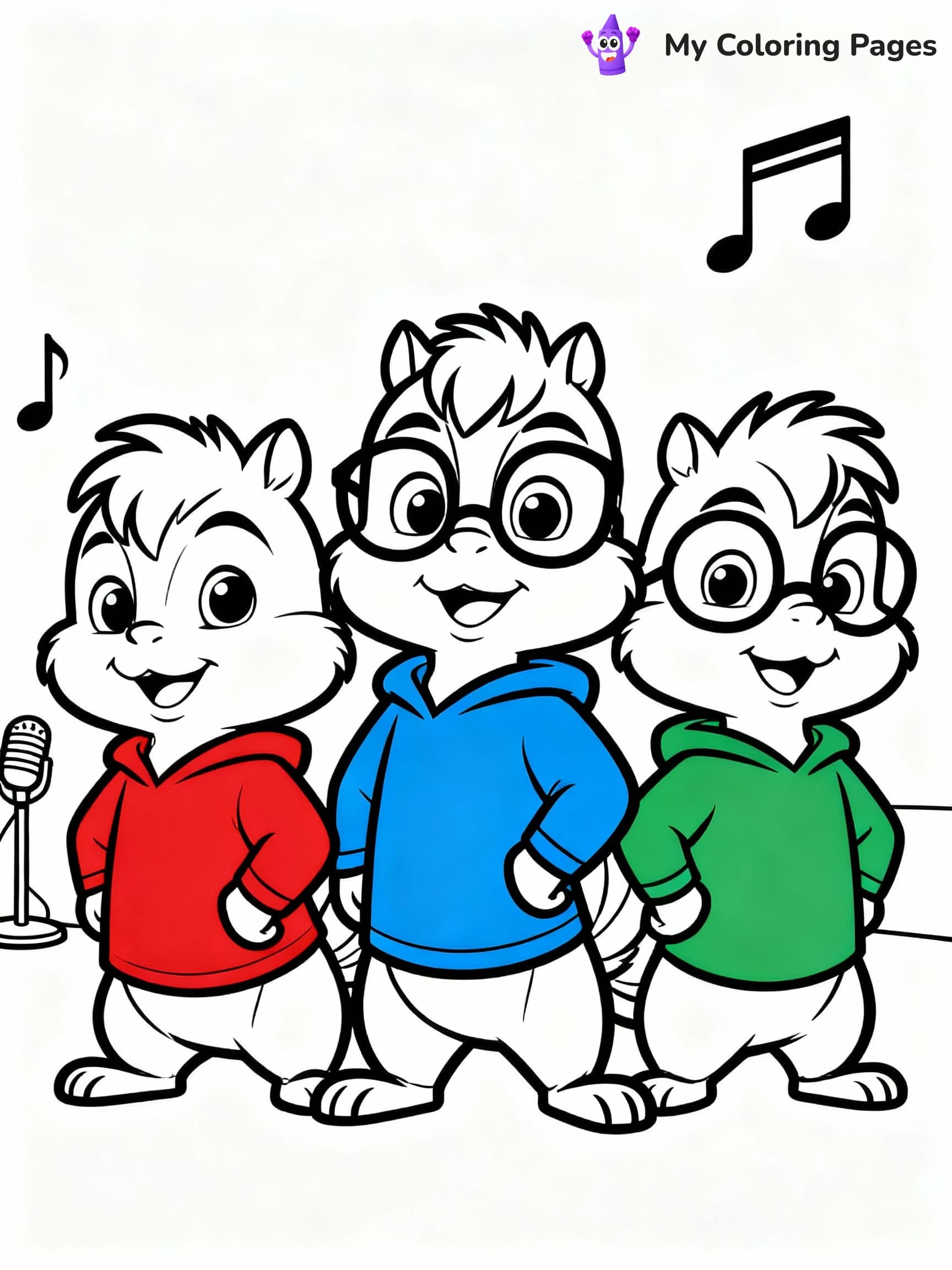 Alvin And The Chipmunks Coloring Pages - 9