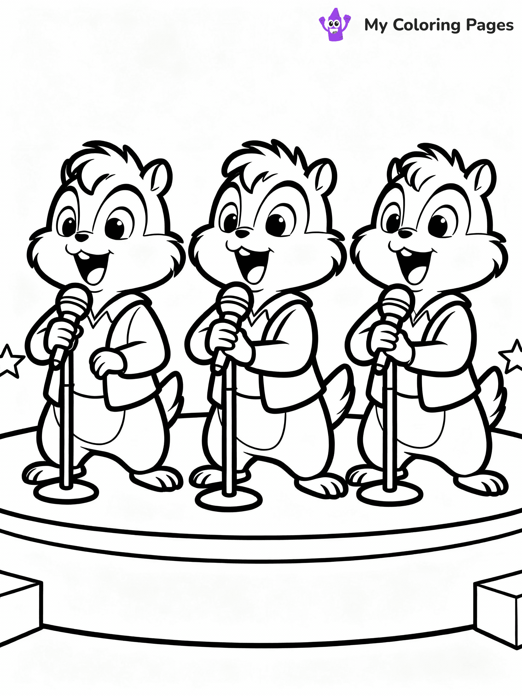 Alvin And The Chipmunks Coloring Pages - 1
