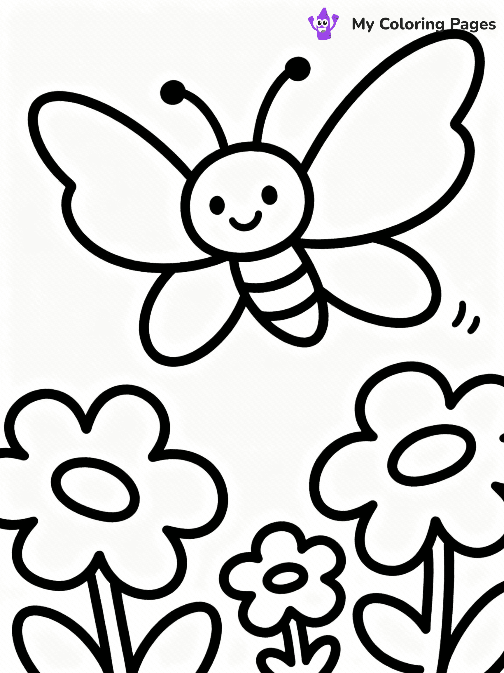 ⚠️ CRITICAL REQUIREMENT - ABSOLUTE BLACK AND WHITE ONLY ⚠️
This MUST be a BLACK AND WHITE line drawing ONLY. NO COLORS whatsoever.
- ONLY pure black lines (#000000) on pure white background (#FFFFFF)
- ABSOLUTELY NO colors, NO shading, NO gradients, NO grayscale
- If there are ANY colors in the output, the image is REJECTED
- This is a COLORING PAGE - meant to be COLORED IN by children
- The output must be UNCOLORED line art ready for coloring
⚠️ SUBJECT TO DRAW: Flutter the Butterfly from Smiling Critters in playful cartoon style, fluttering above flowers, wings spread wide
(REMEMBER: Output must be BLACK AND WHITE line art only, NOT colored!)
# COLORING PAGE: BLACK OUTLINES ONLY - WHITE BACKGROUND MANDATORY
Create a **coloring book page** using EXACTLY two values: black lines, white space.
## NON-NEGOTIABLE BINARY RULES
- **ONLY #000000 (black) and #FFFFFF (white)** - NO other values exist
- **EVERY PIXEL = BLACK OR WHITE** - no gray/shading/antialiasing
- **WHITE BACKGROUND MANDATORY** - entire canvas stays white
- **ALL SHAPES HOLLOW** - everything is empty outlines waiting to be colored
- **FORBIDDEN:** fills, shading, gradients, patterns, textures, colors
- **NO SOLID REGIONS** - if it's not a thin line, it's wrong
## Universal Line Standards
- Black outlines ONLY - thin, uniform weight
- Every shape completely empty inside
- Closed contours suitable for coloring
- Simple flat illustration - zero depth/3D/realism
- **Style:** Whimsical Doodle Art Alley - rounded, friendly outlines (unless specified)
## Everything = Outline Only
- Characters/animals: hollow shapes
- Objects/clothing: empty contours
- Backgrounds/scenery: line work only
- Natural elements: outlined forms
- Dark/night areas: don't exist (use outlined symbols)
- Textures/patterns: convert to simple lines
## The Test
Can a child color EVERY white space with crayons? If any area is pre-filled/shaded/gray or colored in, it FAILS. Every shape must be waiting to receive color.
**FINAL OUTPUT**: Binary coloring page. Black lines define shapes. White spaces ready for coloring. Nothing else exists. No exceptions. Print-ready.
⚠️ FINAL REMINDER: Draw the subject "Flutter the Butterfly from Smiling Critters in playful cartoon style, fluttering above flowers, wings spread wide" as BLACK AND WHITE line art. Zero colors in output.